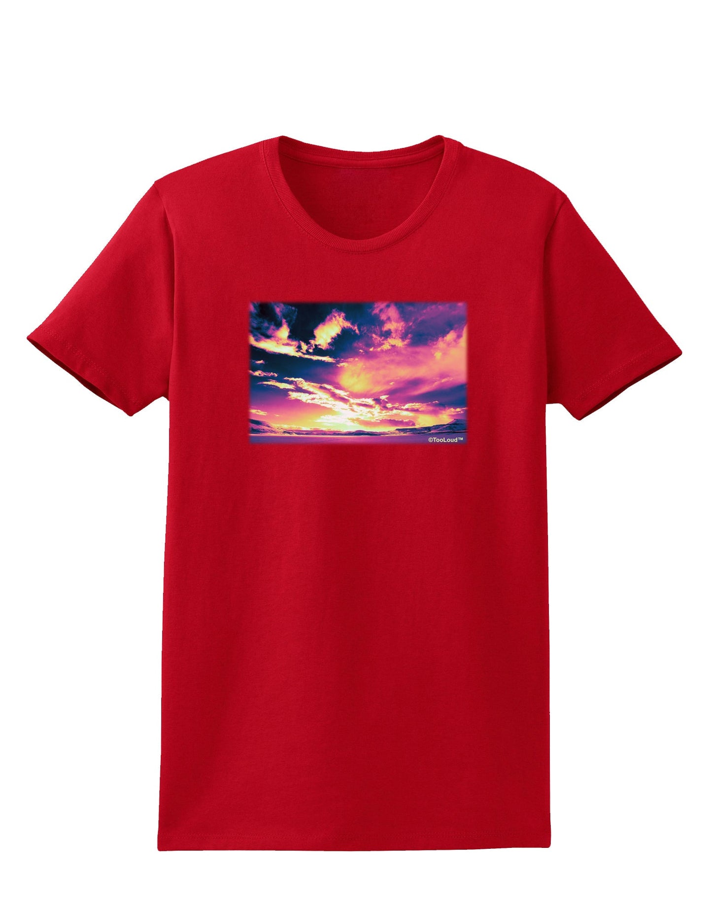 Blue Mesa Reservoir Surreal Womens Dark T-Shirt-TooLoud-Red-X-Small-Davson Sales