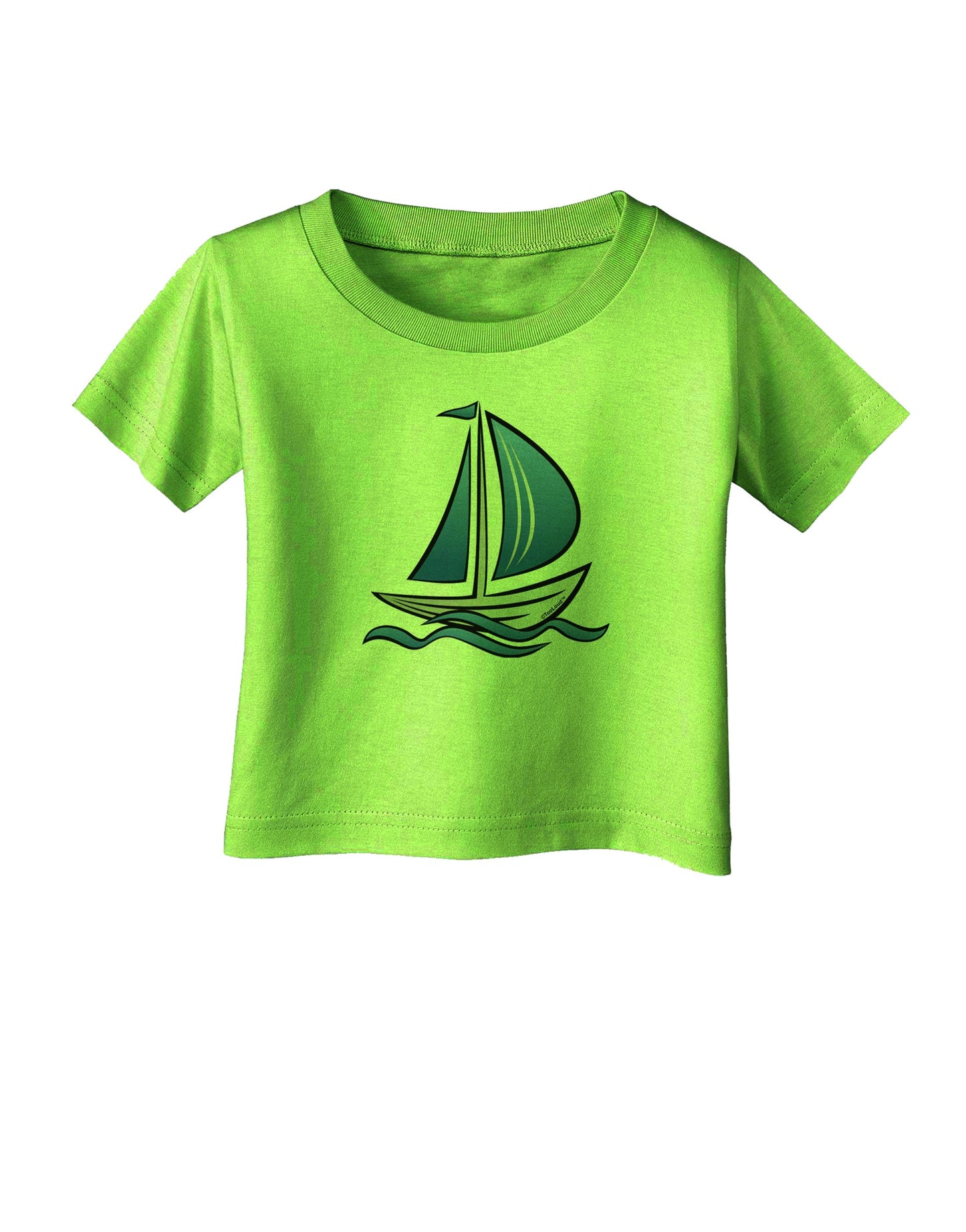 Blue Sailboat Infant T-Shirt-Infant T-Shirt-TooLoud-Lime-Green-06-Months-Davson Sales
