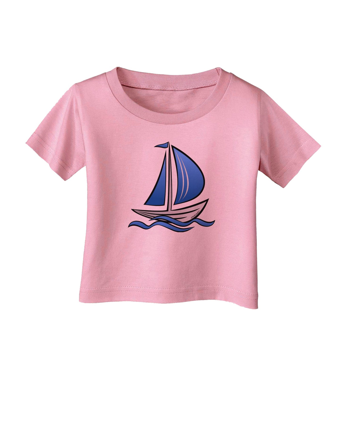 Blue Sailboat Infant T-Shirt-Infant T-Shirt-TooLoud-Candy-Pink-06-Months-Davson Sales
