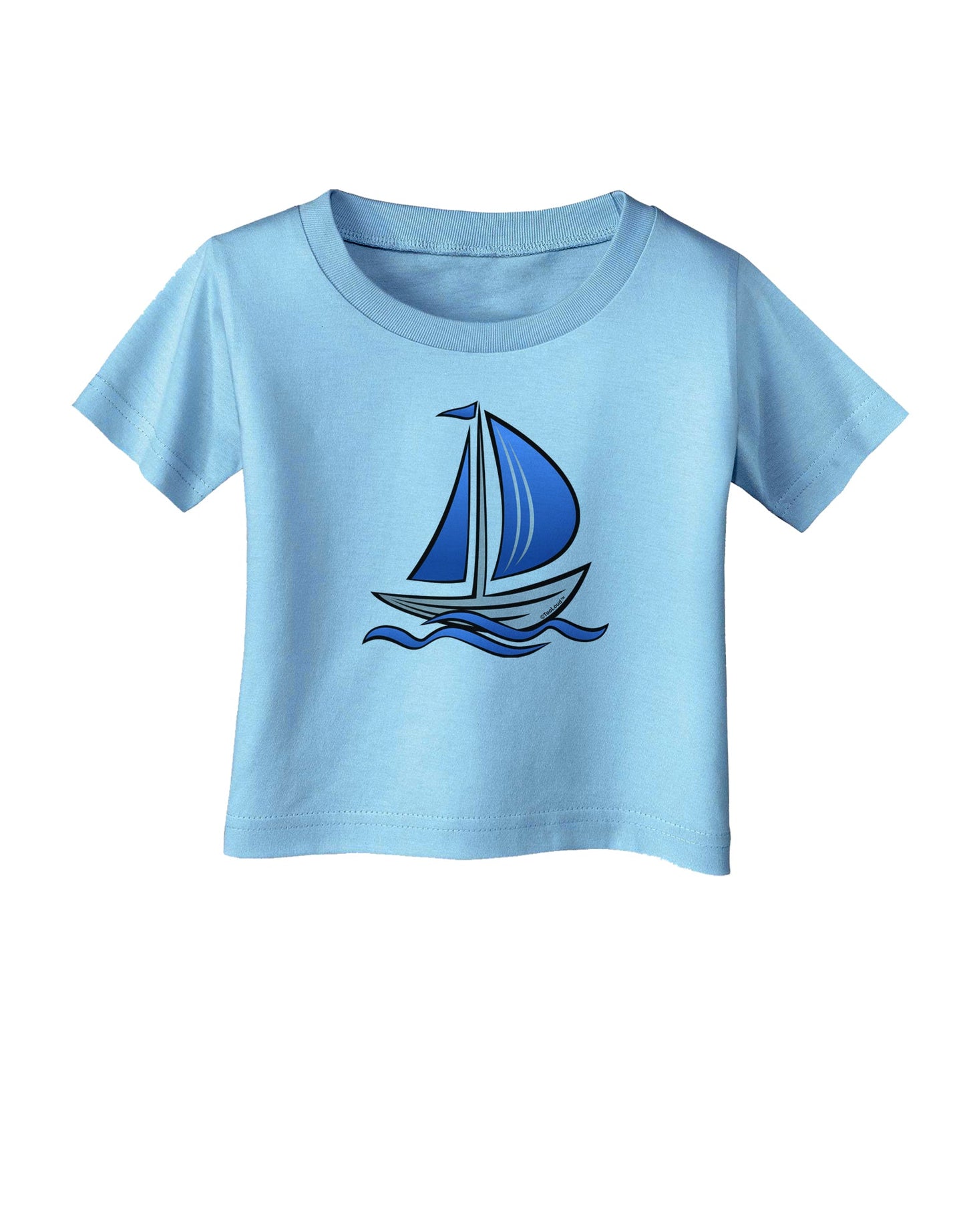 Blue Sailboat Infant T-Shirt-Infant T-Shirt-TooLoud-Aquatic-Blue-06-Months-Davson Sales