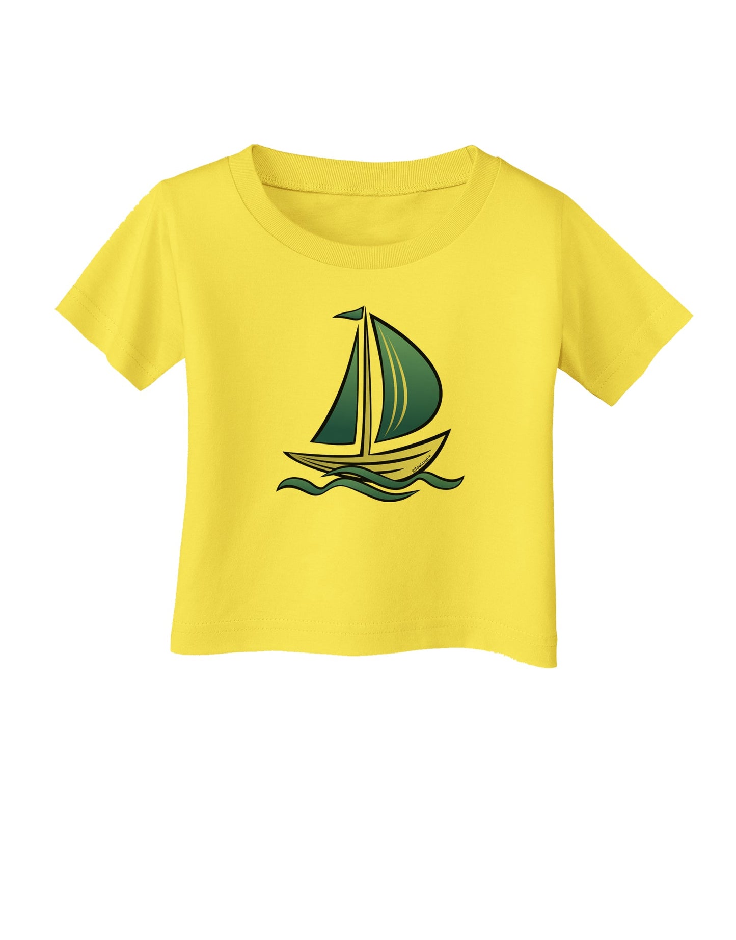 Blue Sailboat Infant T-Shirt-Infant T-Shirt-TooLoud-Yellow-06-Months-Davson Sales