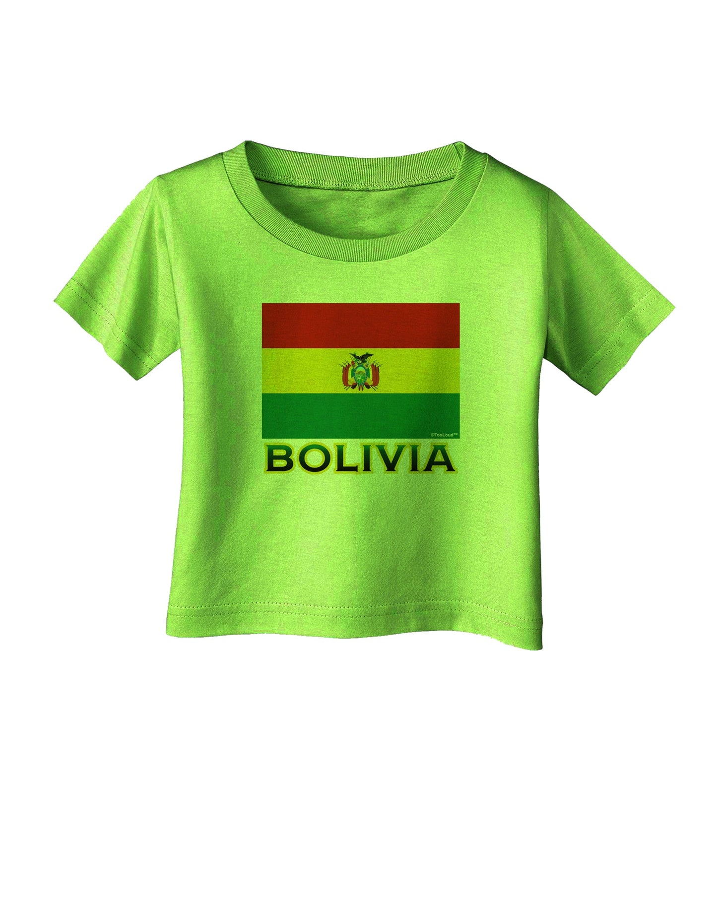 Bolivia Flag Infant T-Shirt-Infant T-Shirt-TooLoud-Lime-Green-06-Months-Davson Sales