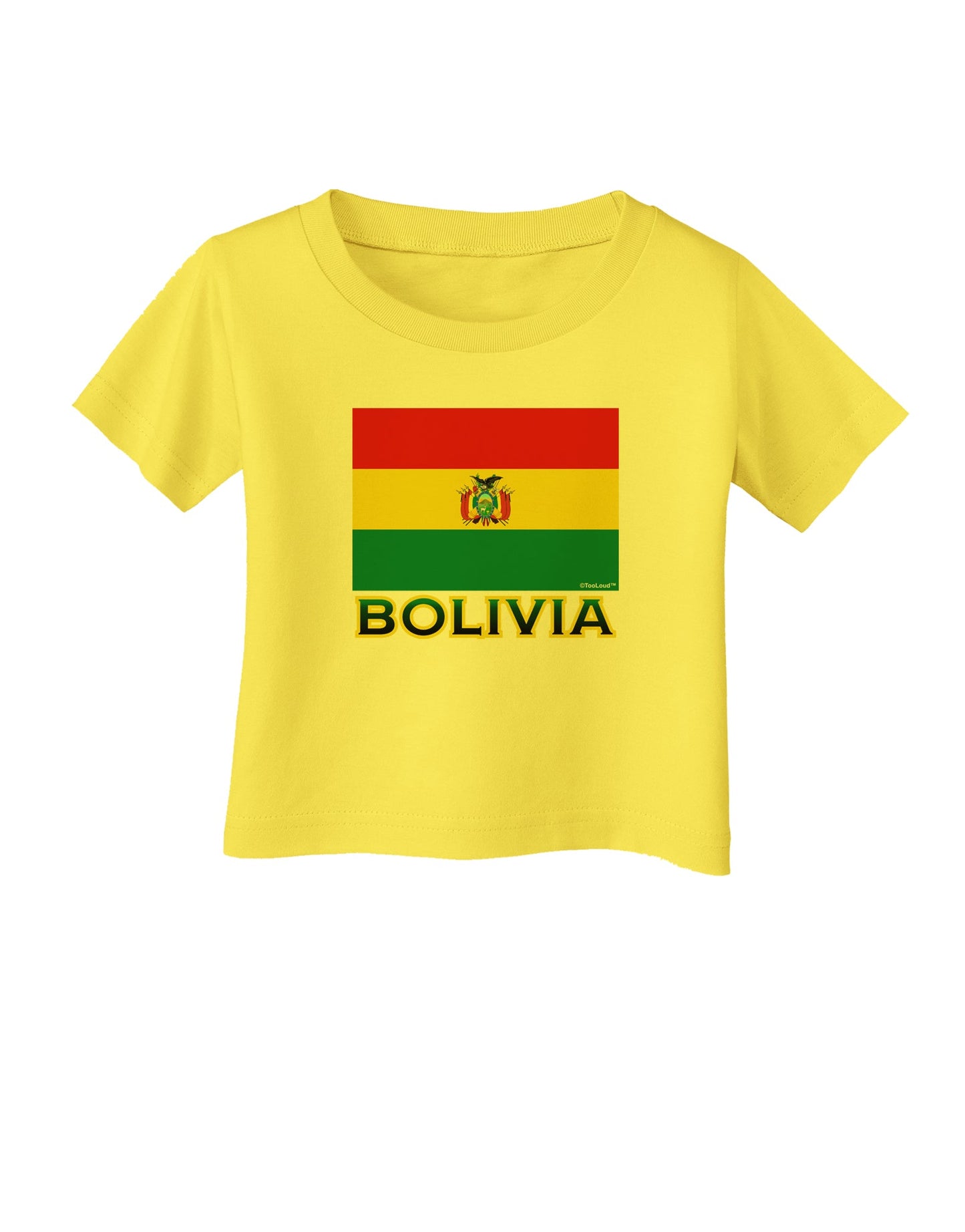 Bolivia Flag Infant T-Shirt-Infant T-Shirt-TooLoud-Yellow-06-Months-Davson Sales