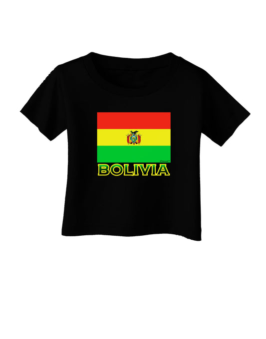 Bolivia Flag Infant T-Shirt Dark-Infant T-Shirt-TooLoud-Black-06-Months-Davson Sales