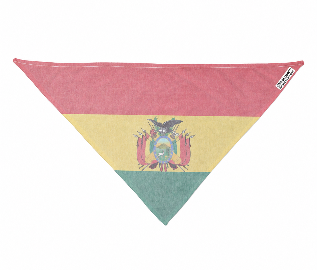 Bolivia Flag AOP Dog Bandana 26x22in All Over Print