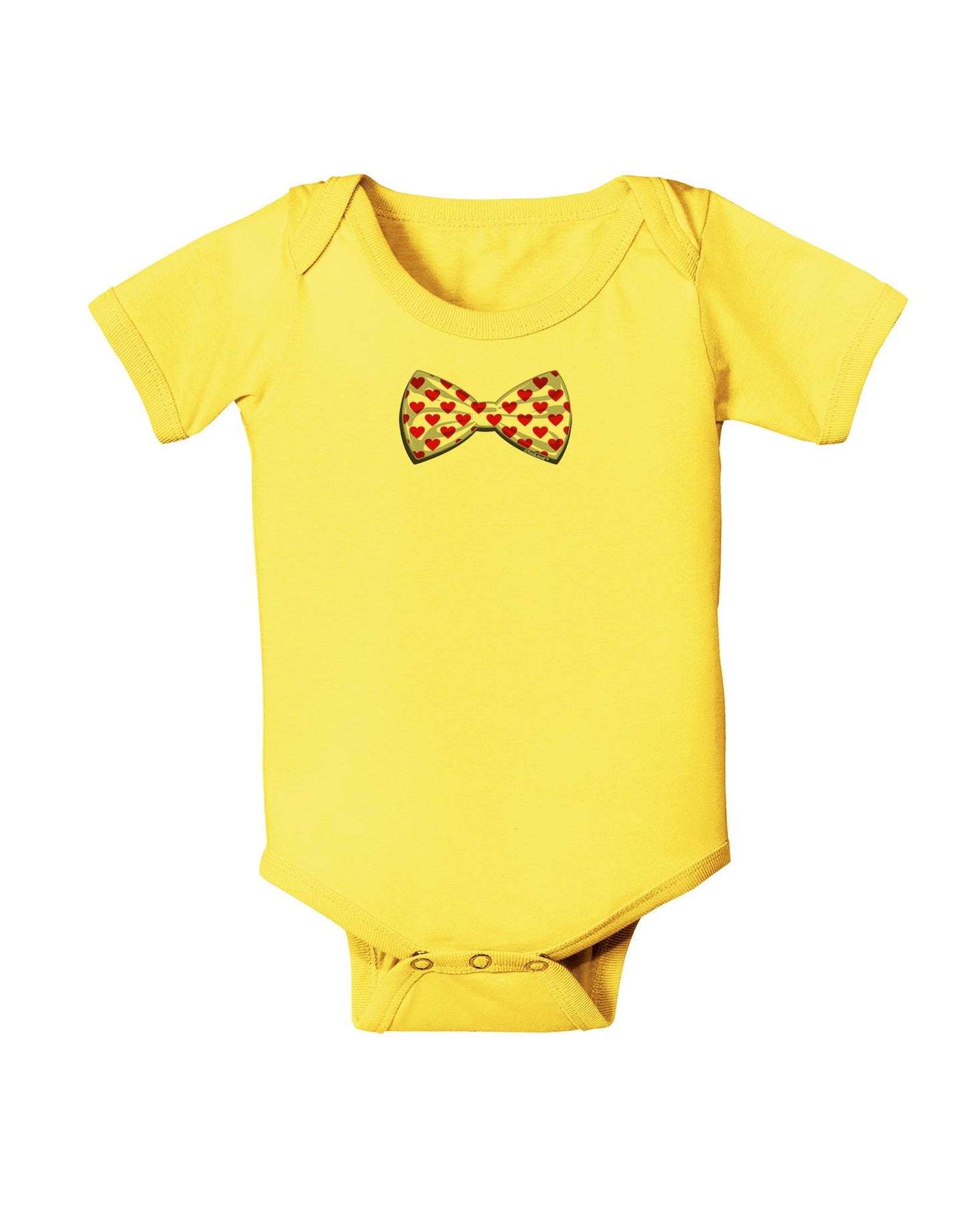 Bow Tie Hearts Baby Romper Bodysuit-Baby Romper-TooLoud-Yellow-06-Months-Davson Sales