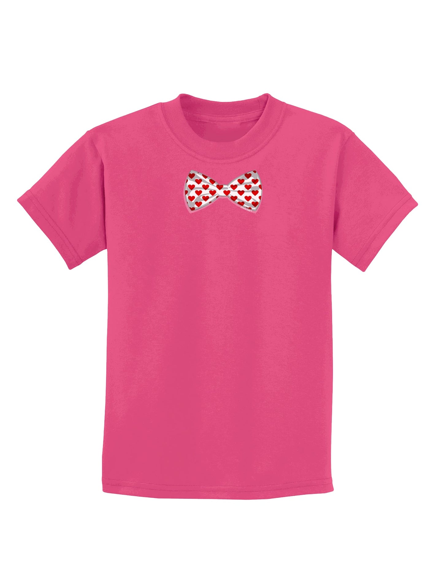 Bow Tie Hearts Childrens Dark T-Shirt-Childrens T-Shirt-TooLoud-Sangria-X-Small-Davson Sales