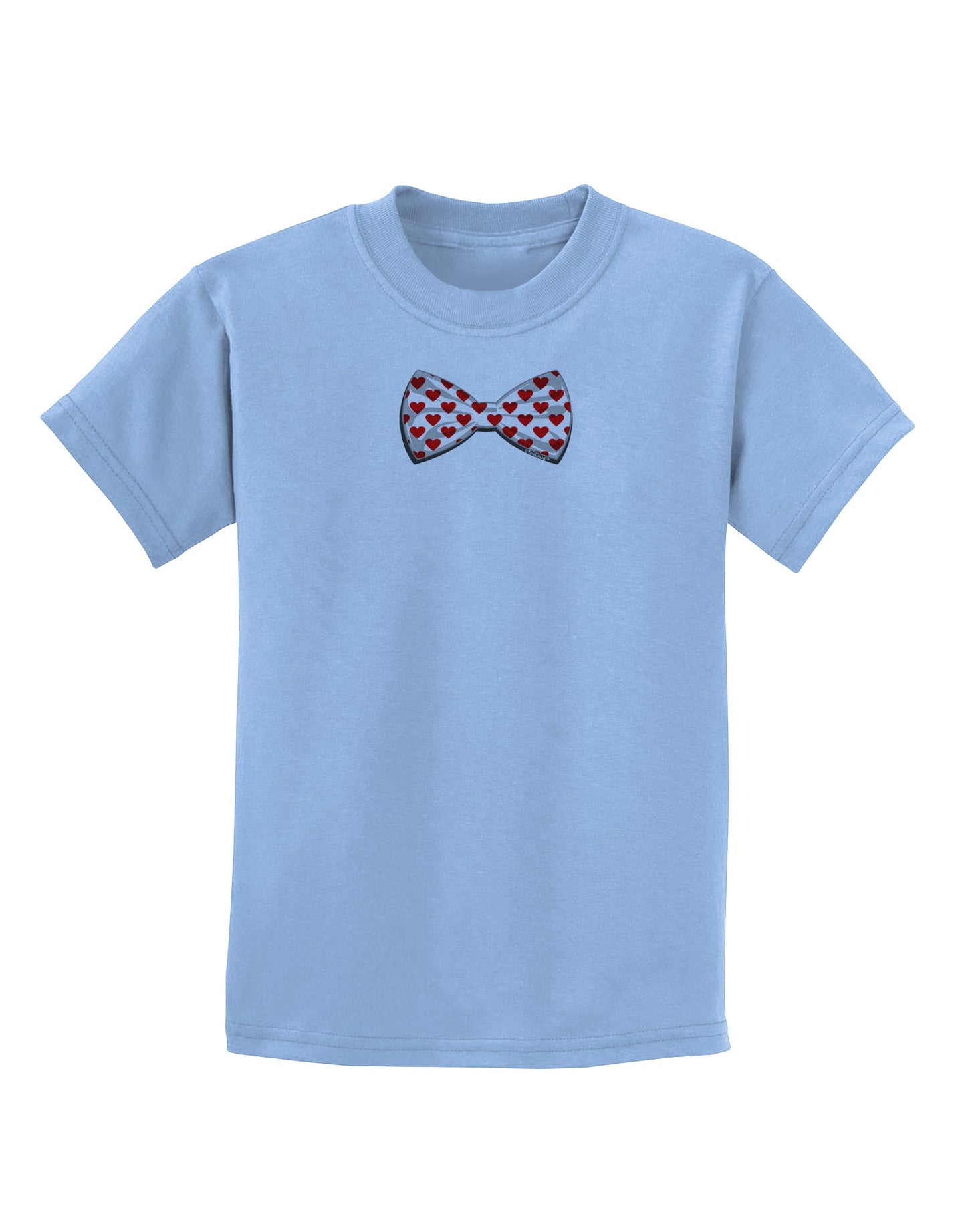 Bow Tie Hearts Childrens T-Shirt-Childrens T-Shirt-TooLoud-Light-Blue-X-Small-Davson Sales