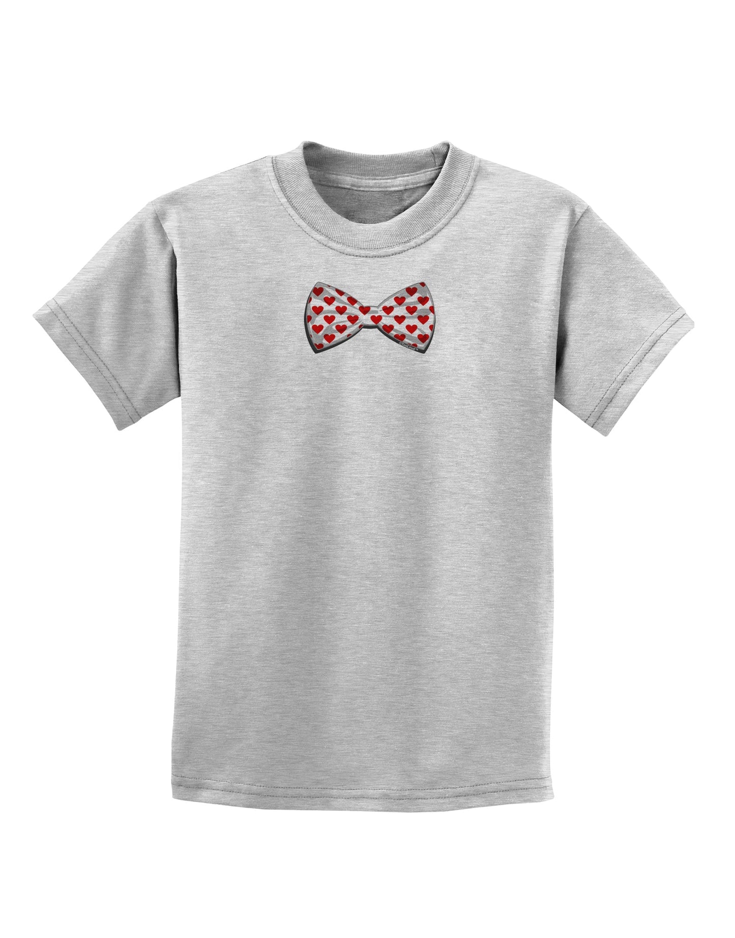 Bow Tie Hearts Childrens T-Shirt-Childrens T-Shirt-TooLoud-AshGray-X-Small-Davson Sales