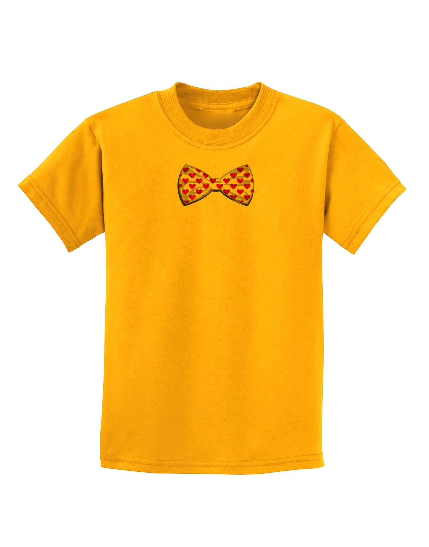 Bow Tie Hearts Childrens T-Shirt-Childrens T-Shirt-TooLoud-Gold-X-Small-Davson Sales