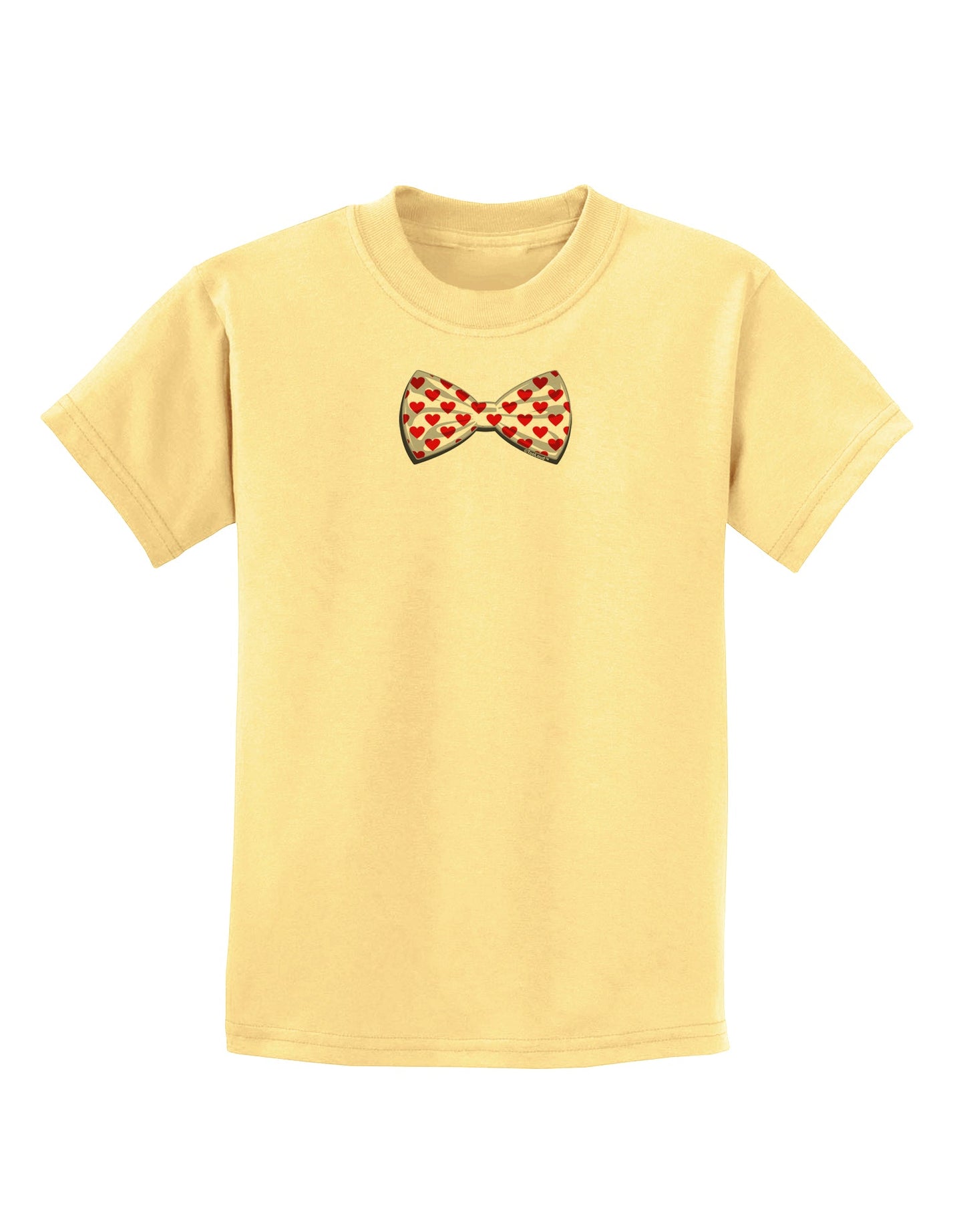 Bow Tie Hearts Childrens T-Shirt-Childrens T-Shirt-TooLoud-Daffodil-Yellow-X-Small-Davson Sales