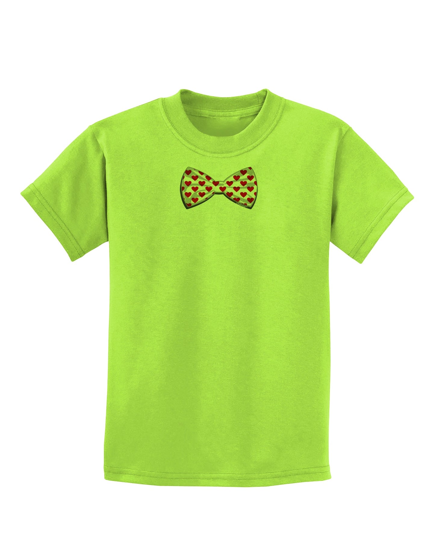 Bow Tie Hearts Childrens T-Shirt-Childrens T-Shirt-TooLoud-Lime-Green-X-Small-Davson Sales
