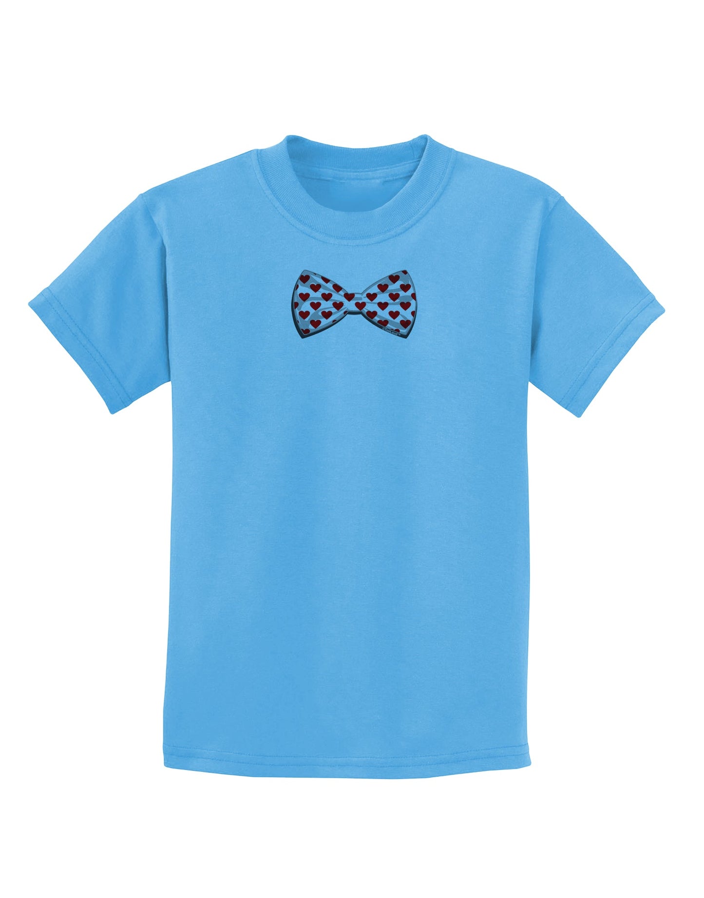 Bow Tie Hearts Childrens T-Shirt-Childrens T-Shirt-TooLoud-Aquatic-Blue-X-Small-Davson Sales