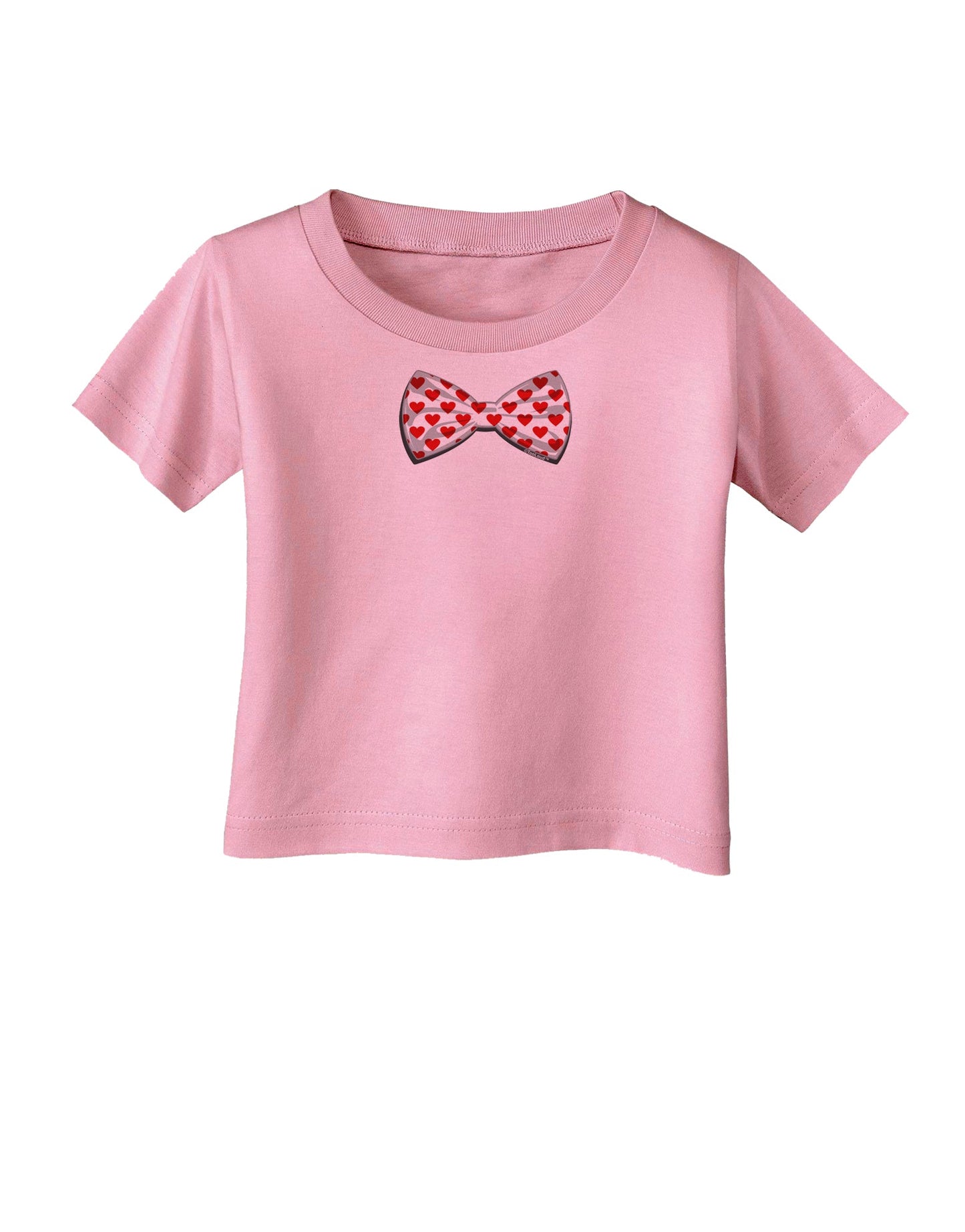 Bow Tie Hearts Infant T-Shirt-Infant T-Shirt-TooLoud-Candy-Pink-06-Months-Davson Sales