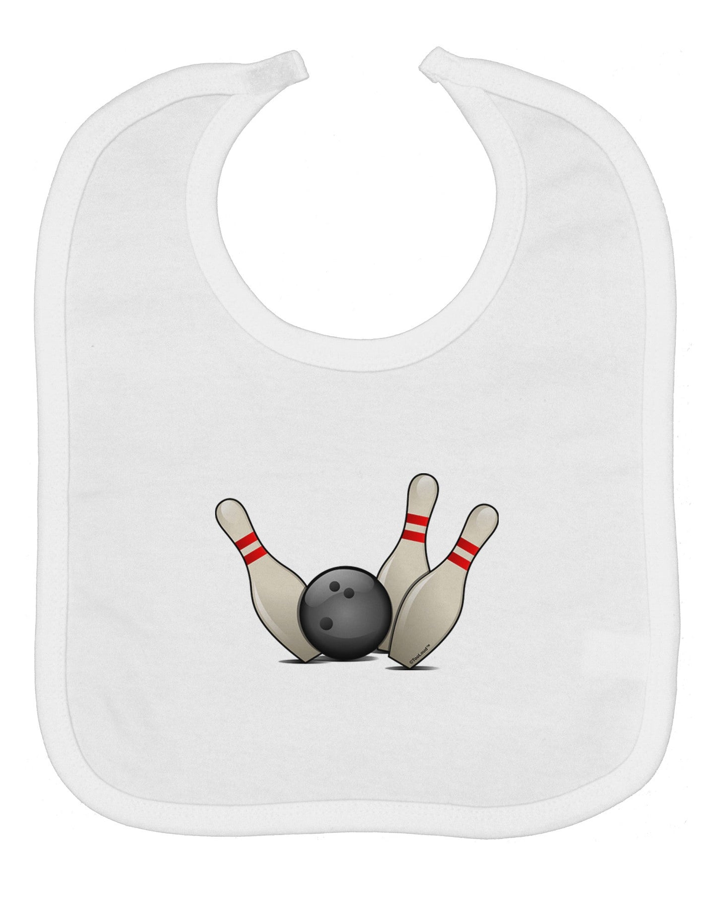 Bowling Ball with Pins Baby Bib