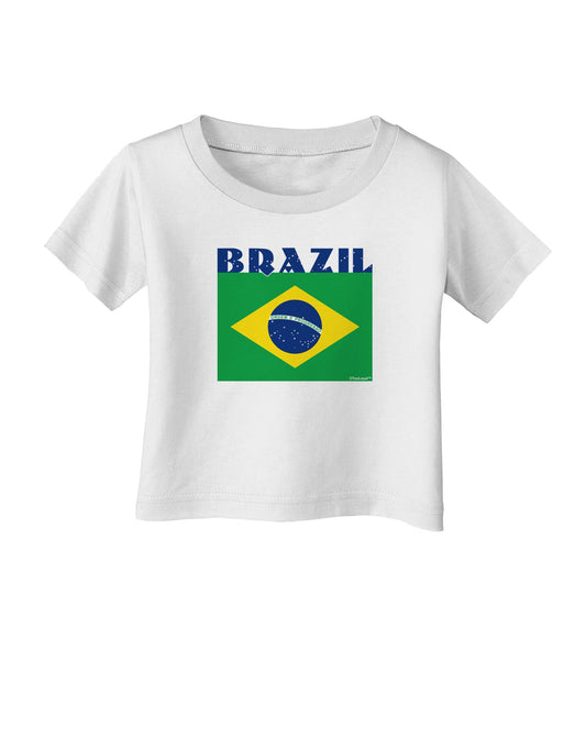 Brazil Flag Infant T-Shirt-Infant T-Shirt-TooLoud-White-06-Months-Davson Sales