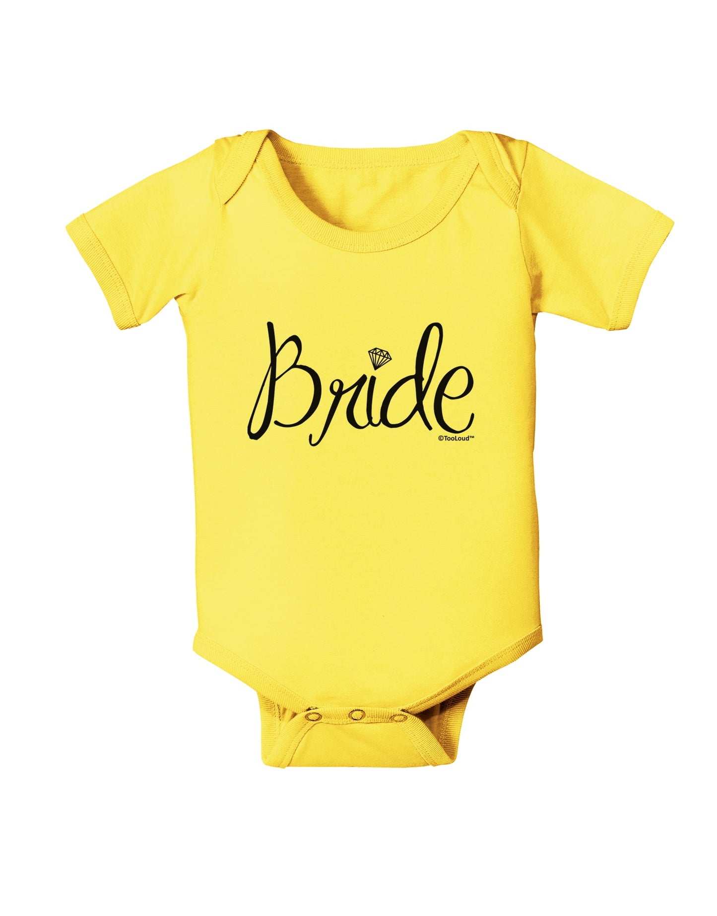 Bride Design - Diamond Baby Romper Bodysuit-Baby Romper-TooLoud-Yellow-06-Months-Davson Sales