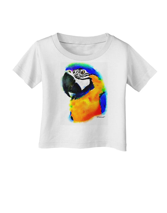Brightly Colored Parrot Watercolor Infant T-Shirt-Infant T-Shirt-TooLoud-White-06-Months-Davson Sales