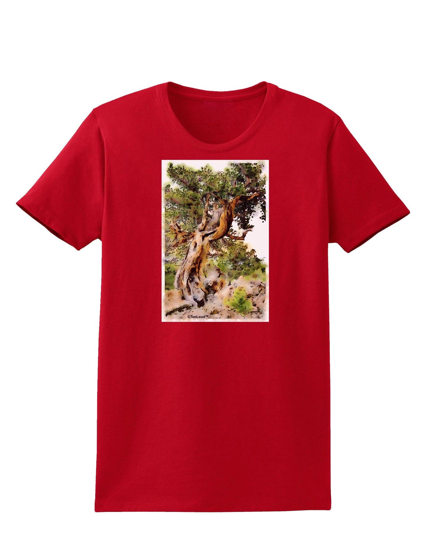 Bristlecone Pines Womens Dark T-Shirt-TooLoud-Red-X-Small-Davson Sales
