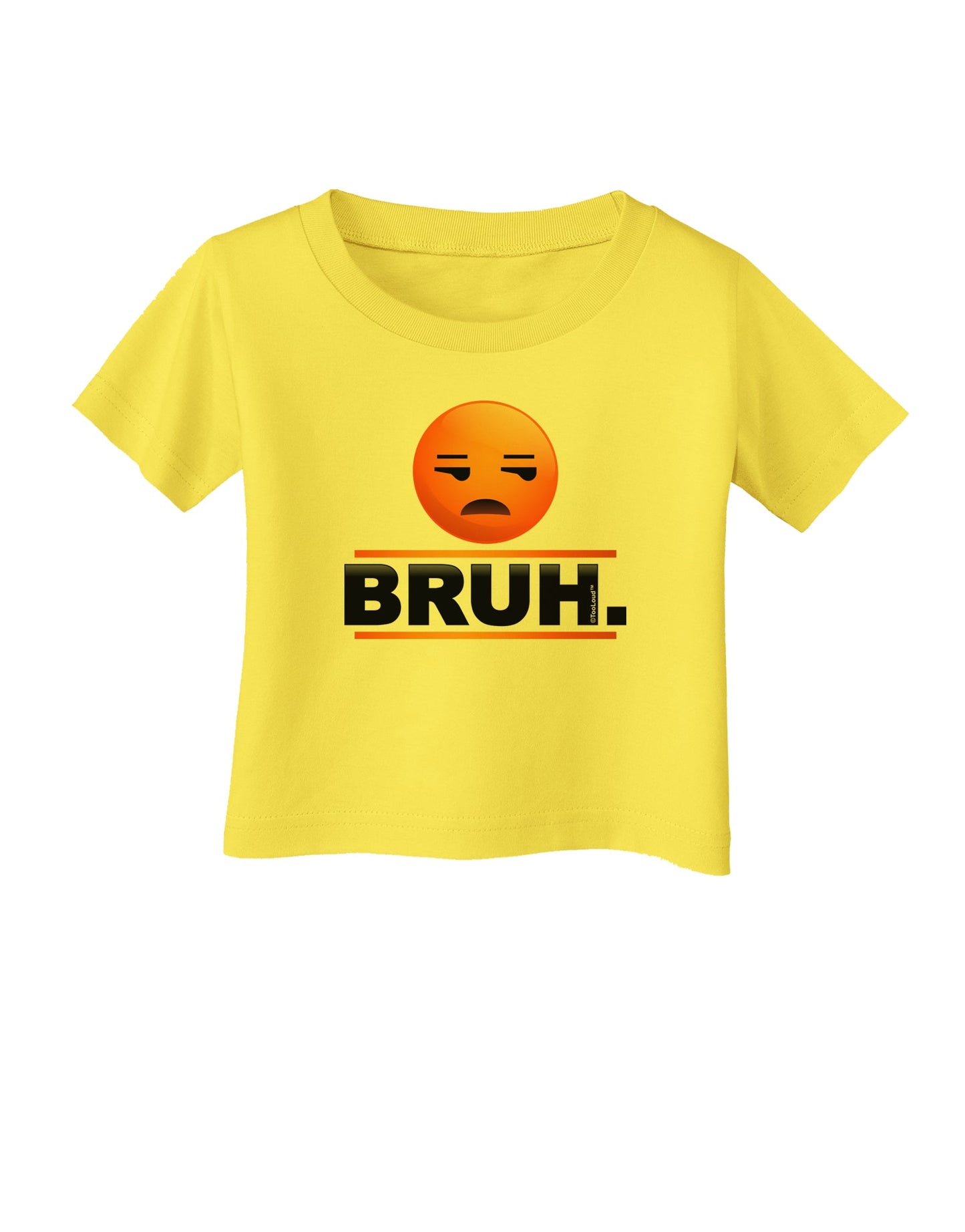 Bruh Emoji Infant T-Shirt-Infant T-Shirt-TooLoud-Yellow-06-Months-Davson Sales