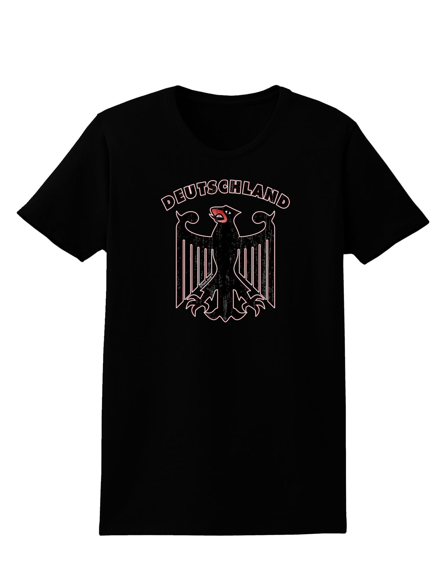 Bundeswehr Logo Deutschland Womens Dark T-Shirt-TooLoud-Black-X-Small-Davson Sales
