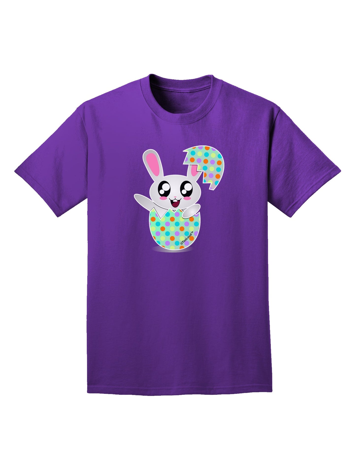 Bunny Hatching From Egg Adult Dark T-Shirt-Mens T-Shirt-TooLoud-Purple-Small-Davson Sales