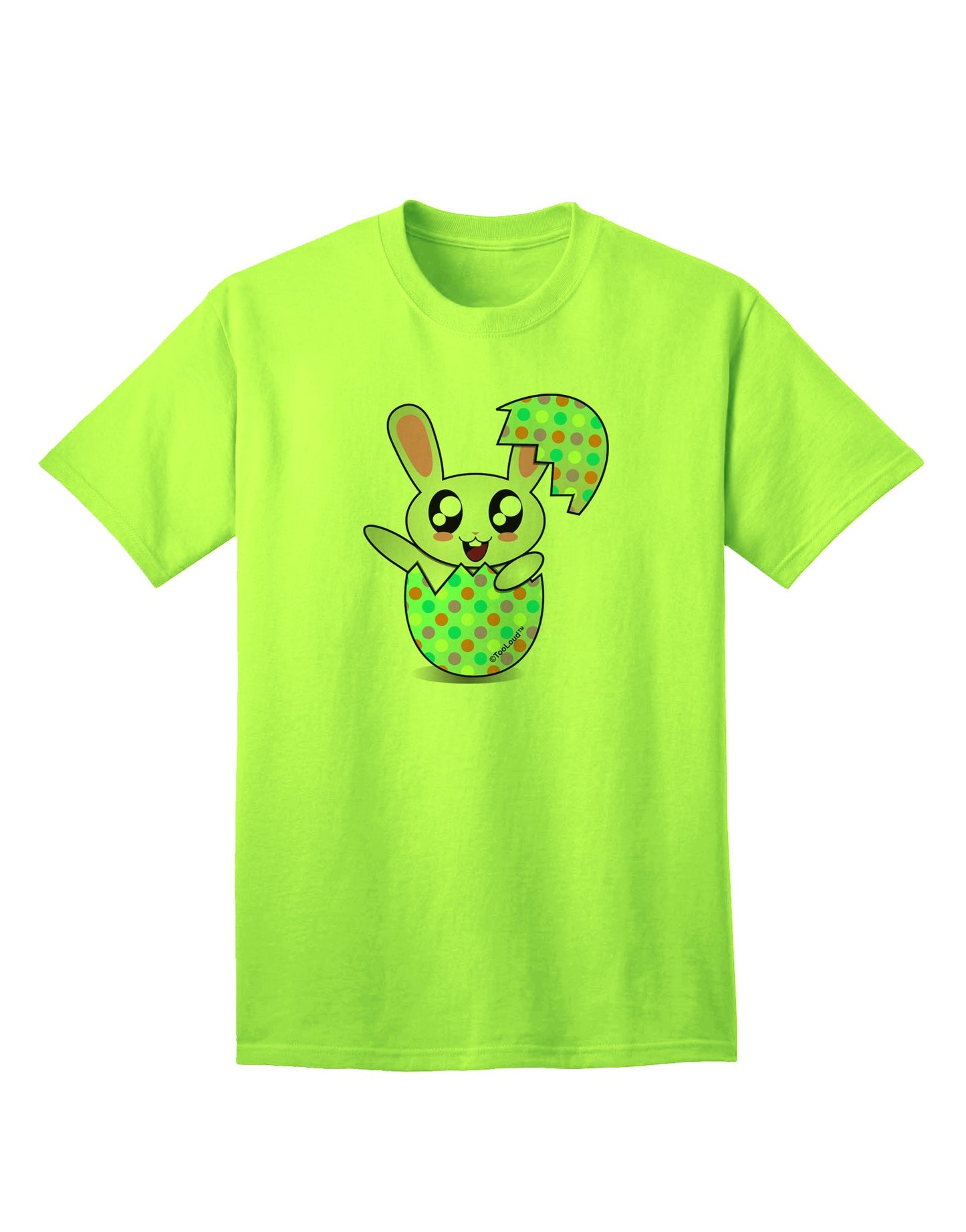 Bunny Hatching From Egg Adult T-Shirt-unisex t-shirt-TooLoud-Neon-Green-Small-Davson Sales