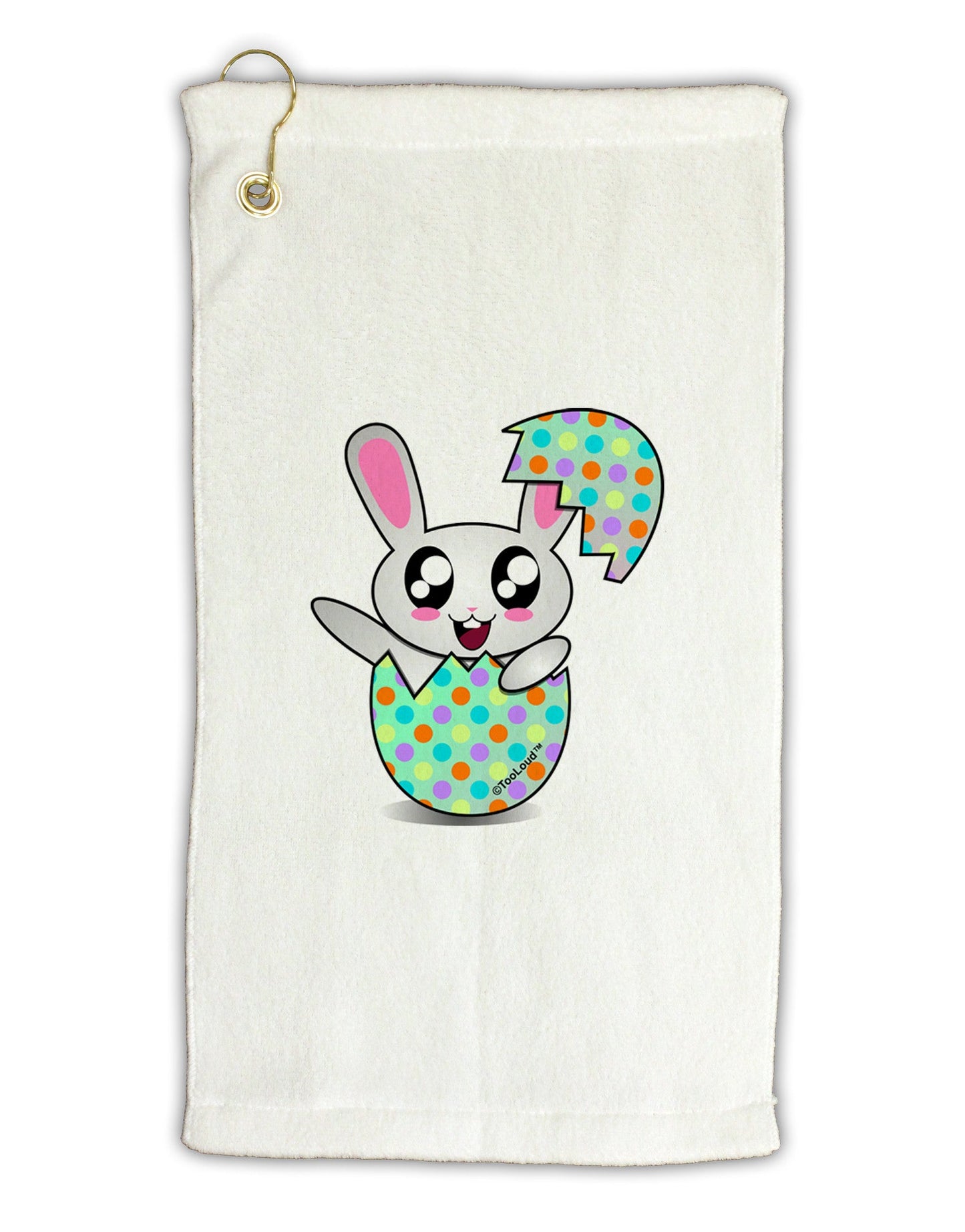 Bunny Hatching From Egg Micro Terry Gromet Golf Towel 16 x 25 inch-Golf Towel-TooLoud-White-Davson Sales