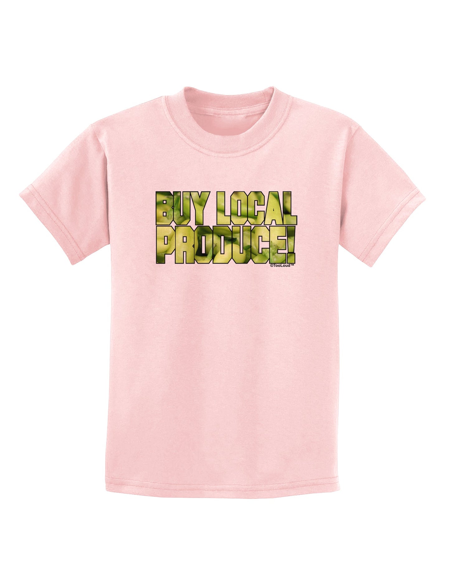 Buy Local - Jalapenos Text Childrens T-Shirt-Childrens T-Shirt-TooLoud-PalePink-X-Small-Davson Sales