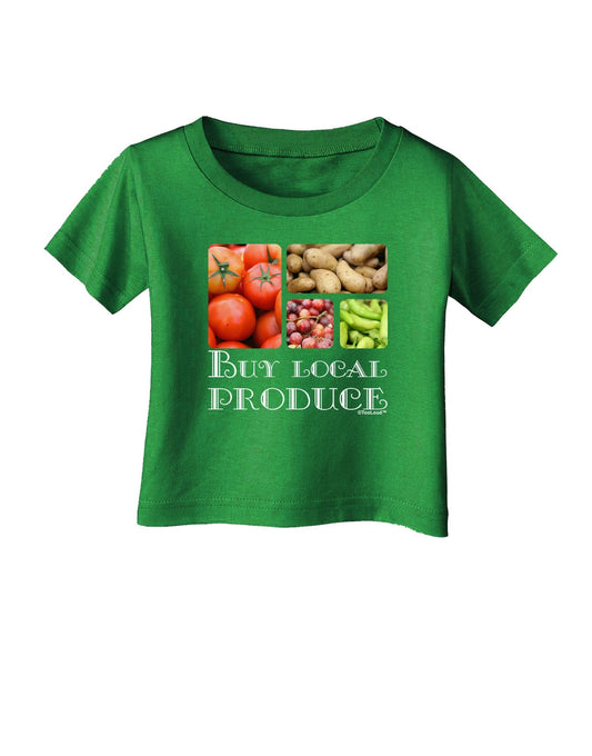 Buy Local Produce Text Infant T-Shirt Dark-Infant T-Shirt-TooLoud-Clover-Green-18-Months-Davson Sales