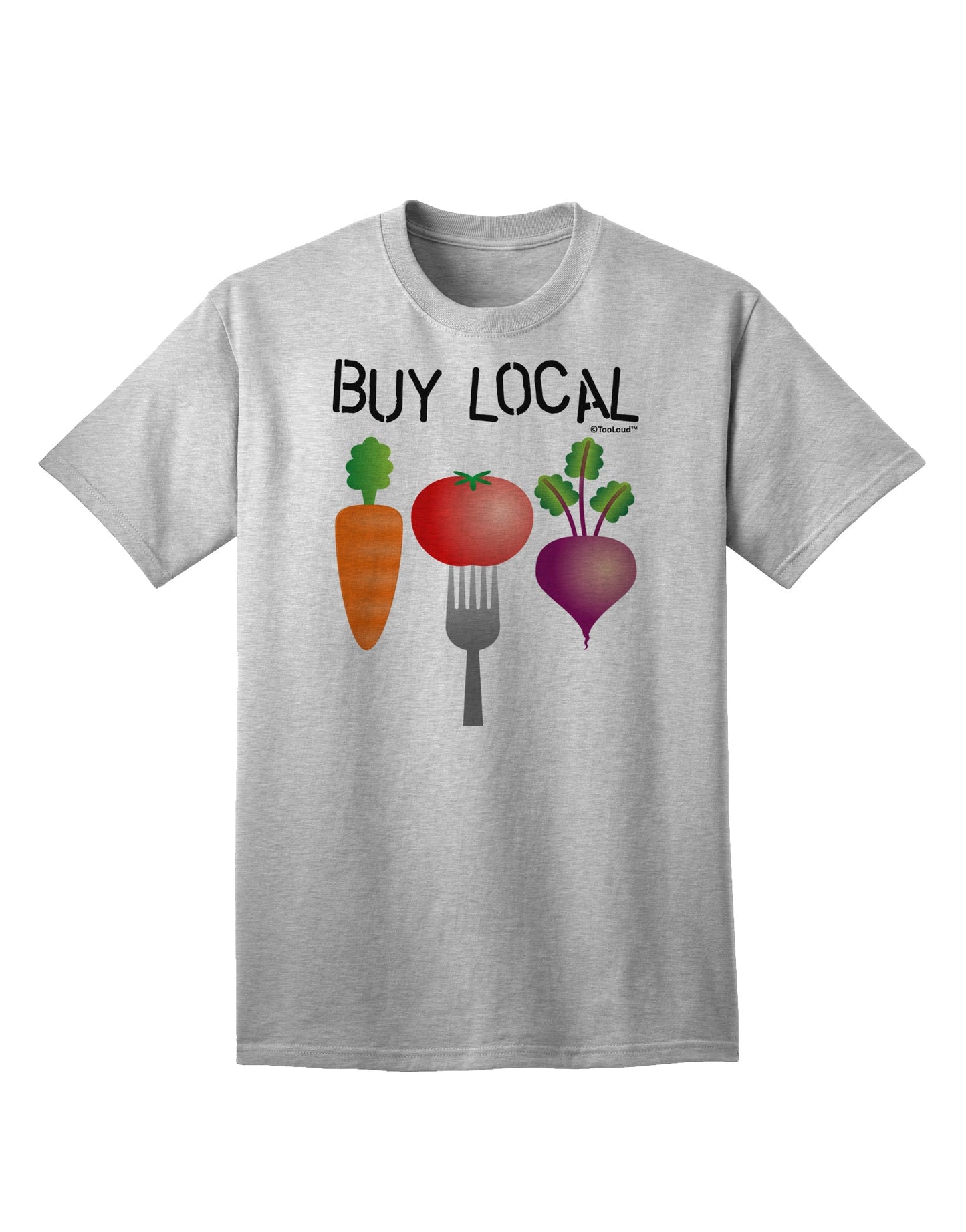 Buy Local - Vegetables Design Adult T-Shirt-Mens T-Shirt-TooLoud-AshGray-Small-Davson Sales