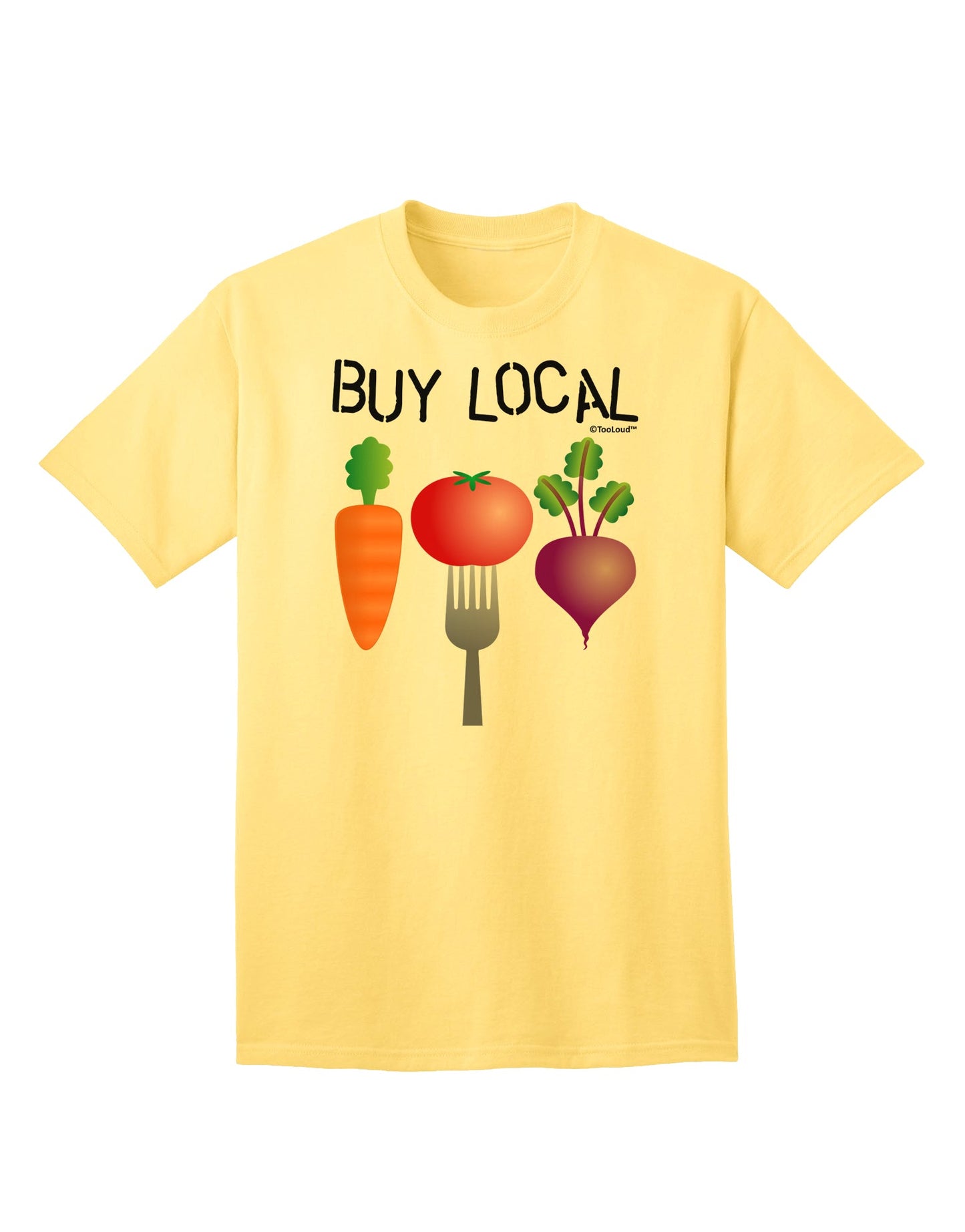 Buy Local - Vegetables Design Adult T-Shirt-Mens T-Shirt-TooLoud-Yellow-Small-Davson Sales