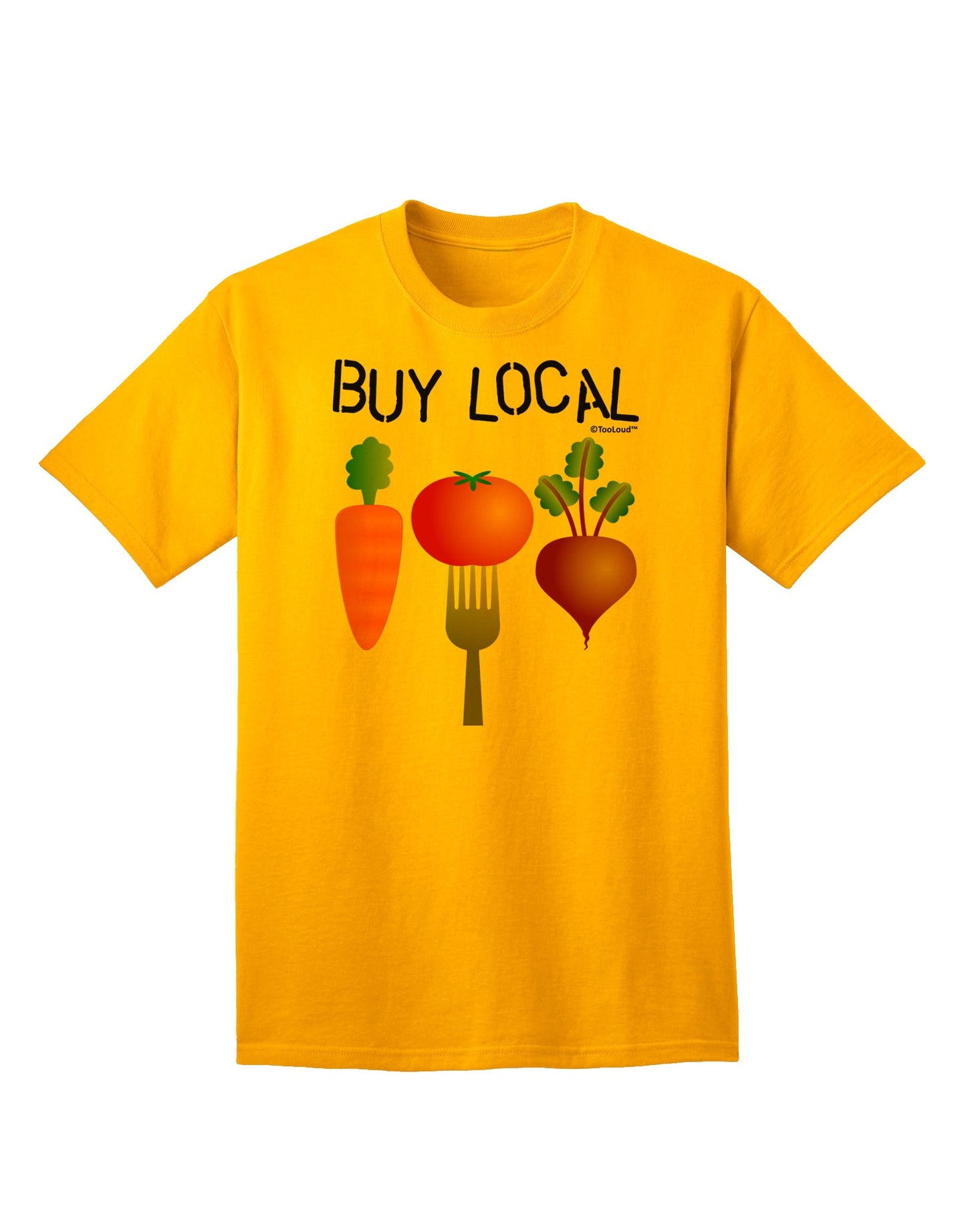 Buy Local - Vegetables Design Adult T-Shirt-Mens T-Shirt-TooLoud-Gold-Small-Davson Sales