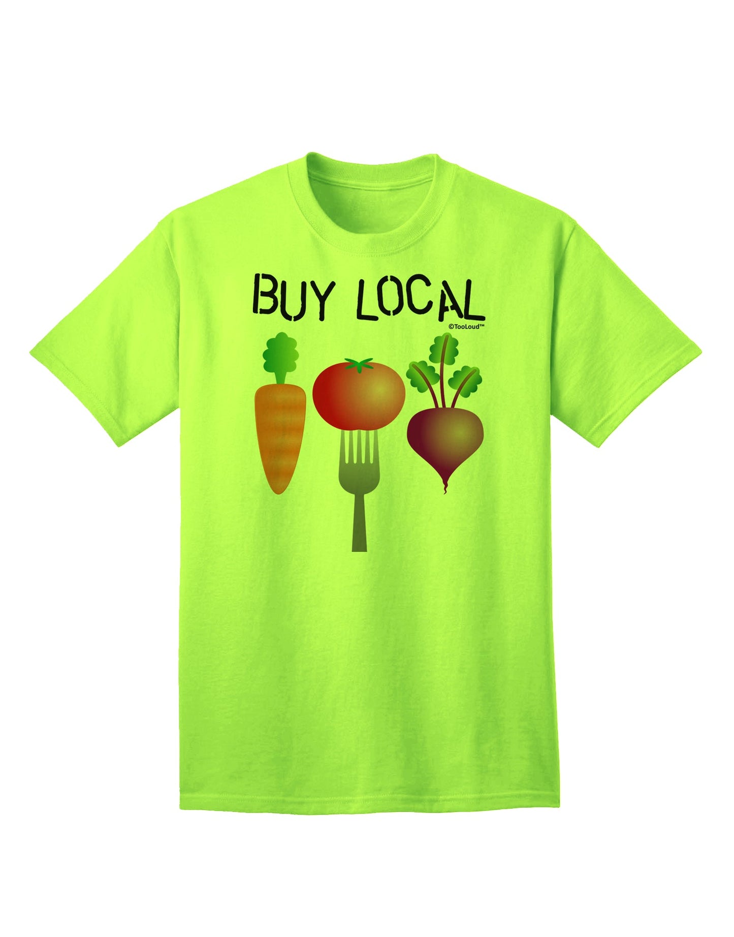 Buy Local - Vegetables Design Adult T-Shirt-Mens T-Shirt-TooLoud-Neon-Green-Small-Davson Sales