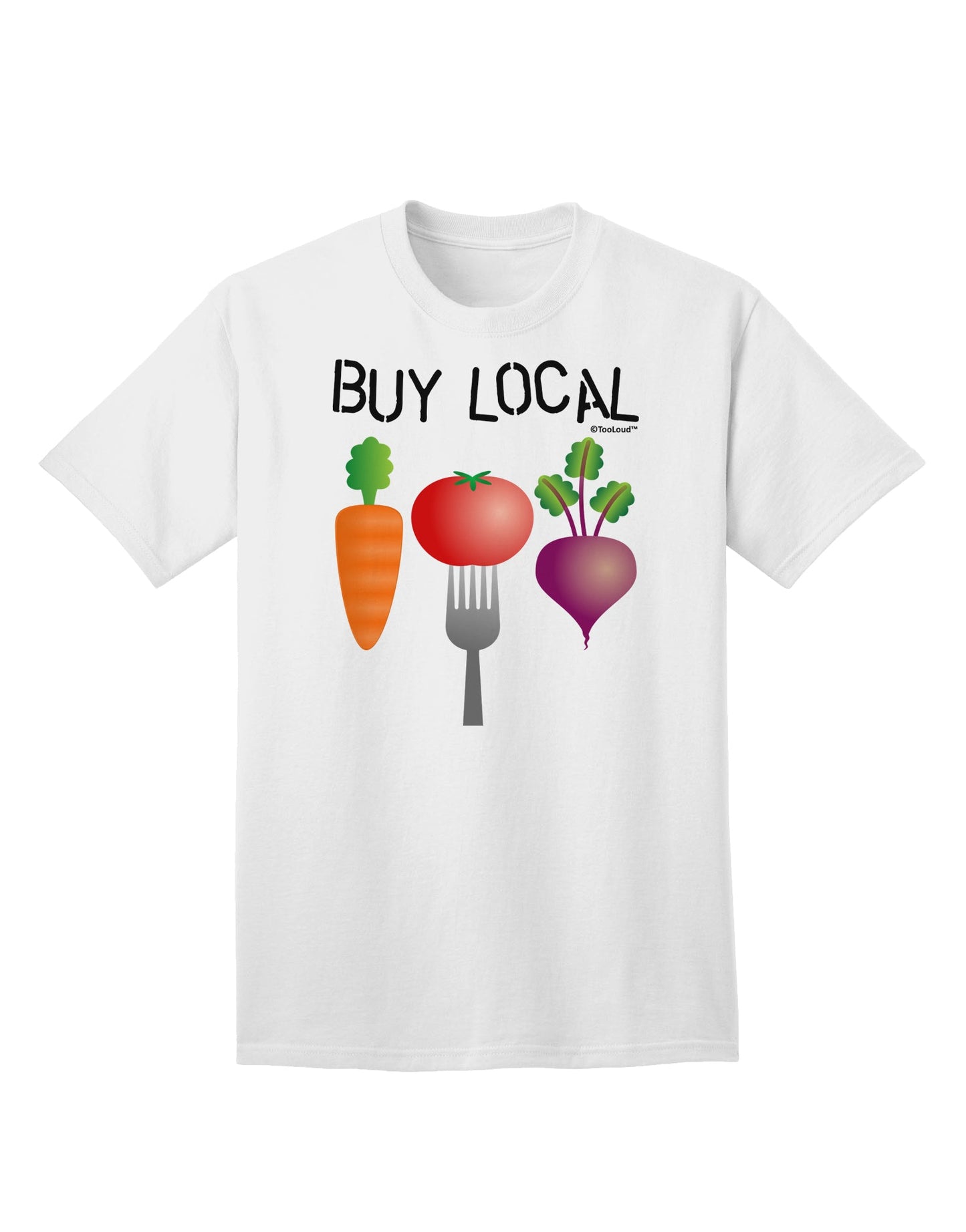 Buy Local - Vegetables Design Adult T-Shirt-Mens T-Shirt-TooLoud-White-Small-Davson Sales