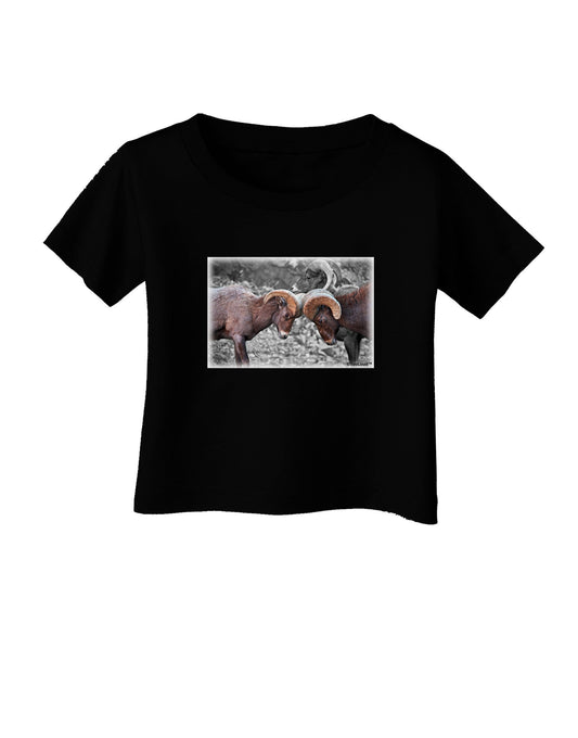CO Bighorn Head Butt Desaturated Infant T-Shirt Dark-Infant T-Shirt-TooLoud-Black-06-Months-Davson Sales
