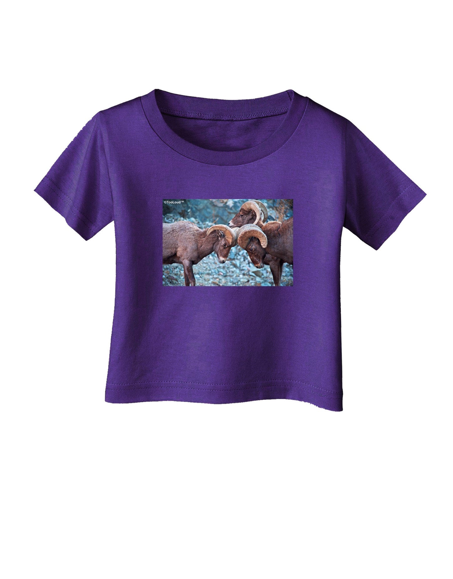 CO Bighorn Head Butt Infant T-Shirt Dark-Infant T-Shirt-TooLoud-Purple-06-Months-Davson Sales