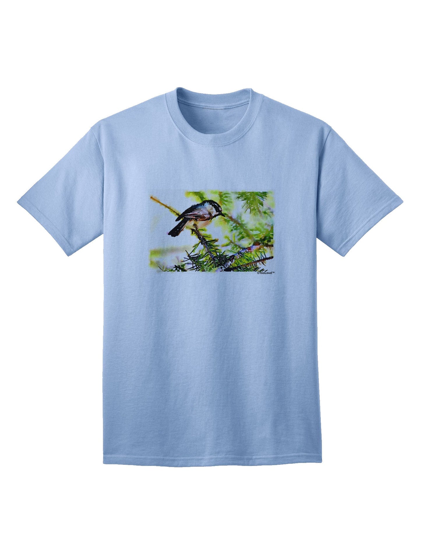 CO Chickadee Watercolor - Premium Adult T-Shirt Collection-Mens T-shirts-TooLoud-Light-Blue-Small-Davson Sales