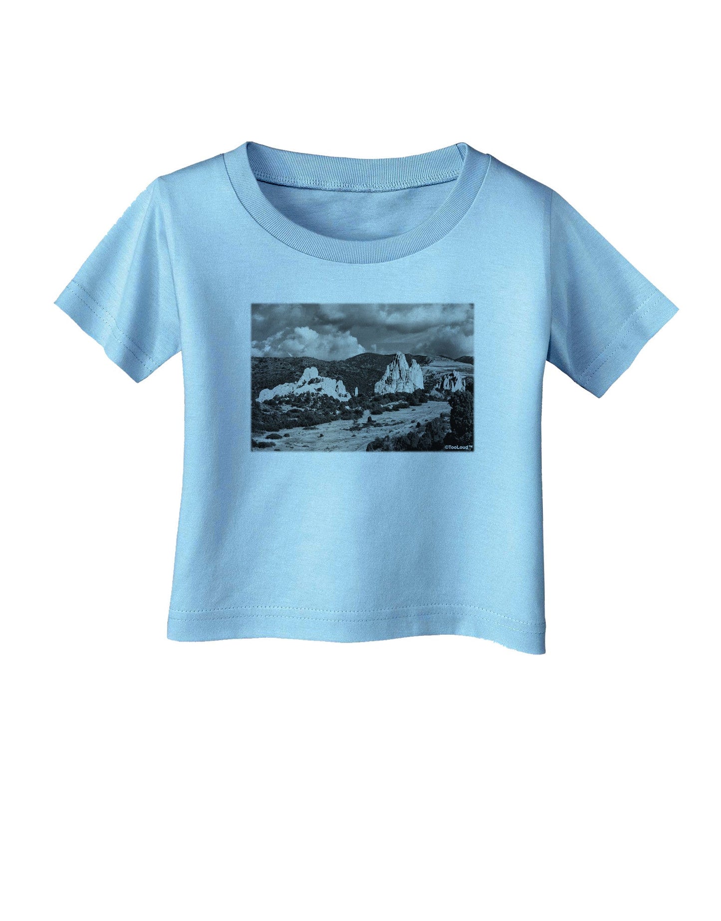 CO Mountain Forest Scene Infant T-Shirt-Infant T-Shirt-TooLoud-Aquatic-Blue-06-Months-Davson Sales