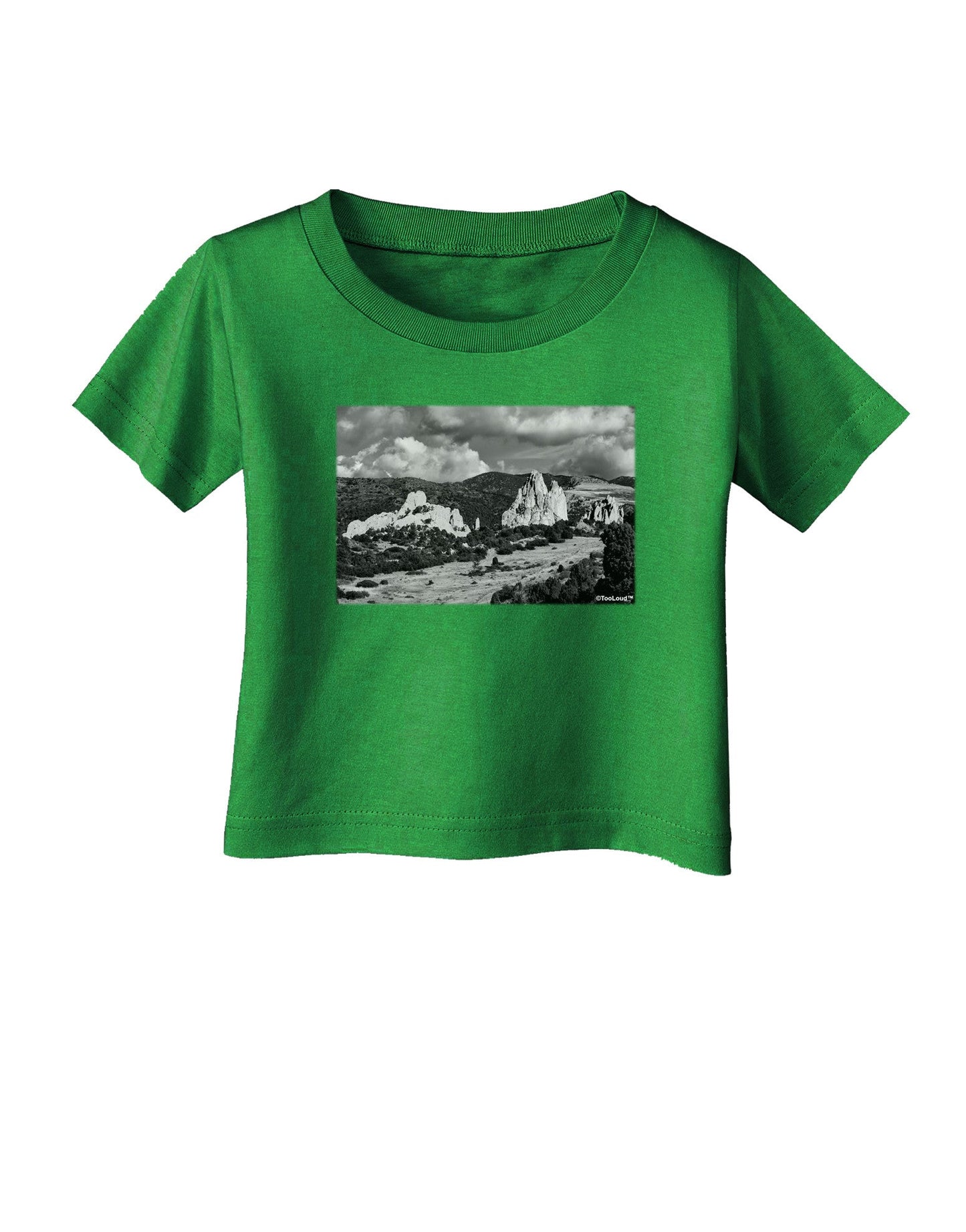CO Mountain Forest Scene Infant T-Shirt Dark-Infant T-Shirt-TooLoud-Clover-Green-06-Months-Davson Sales