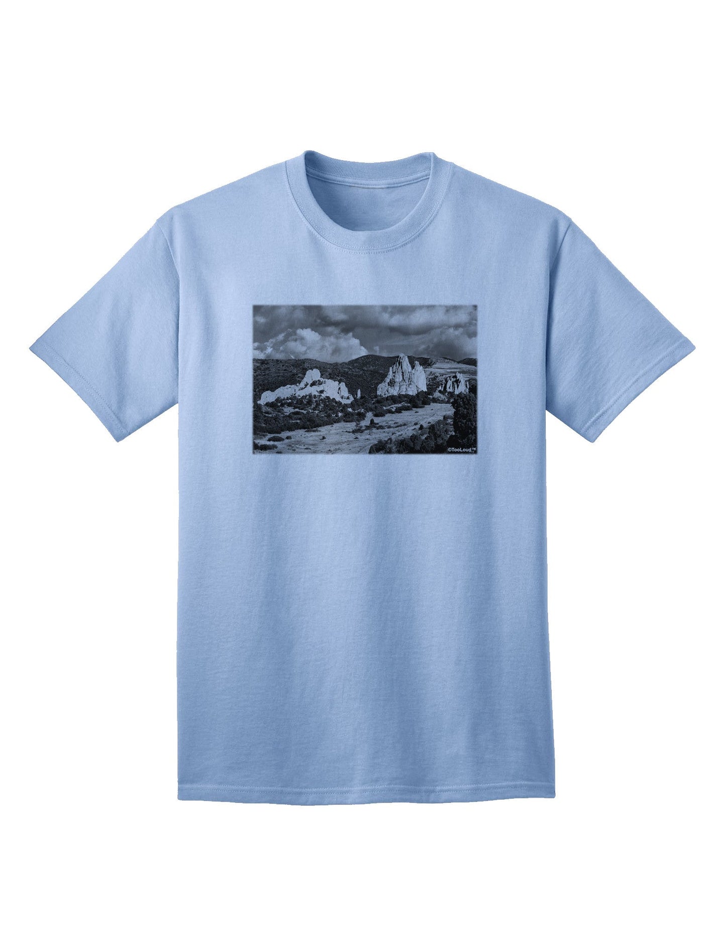 CO Mountain Forest Scene - Premium Adult T-Shirt Collection-Mens T-shirts-TooLoud-Light-Blue-Small-Davson Sales