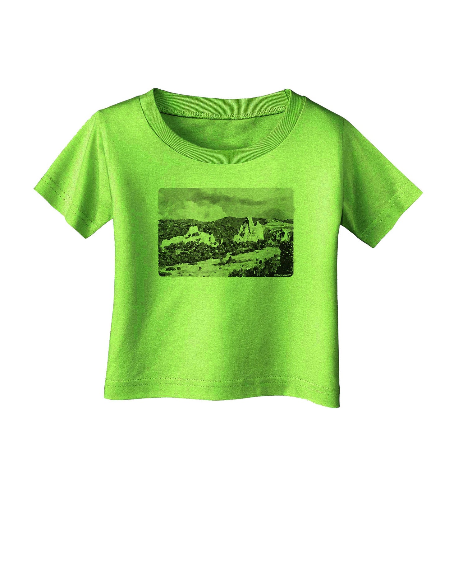 CO Mountain Forest Watercolor Infant T-Shirt-Infant T-Shirt-TooLoud-Lime-Green-06-Months-Davson Sales