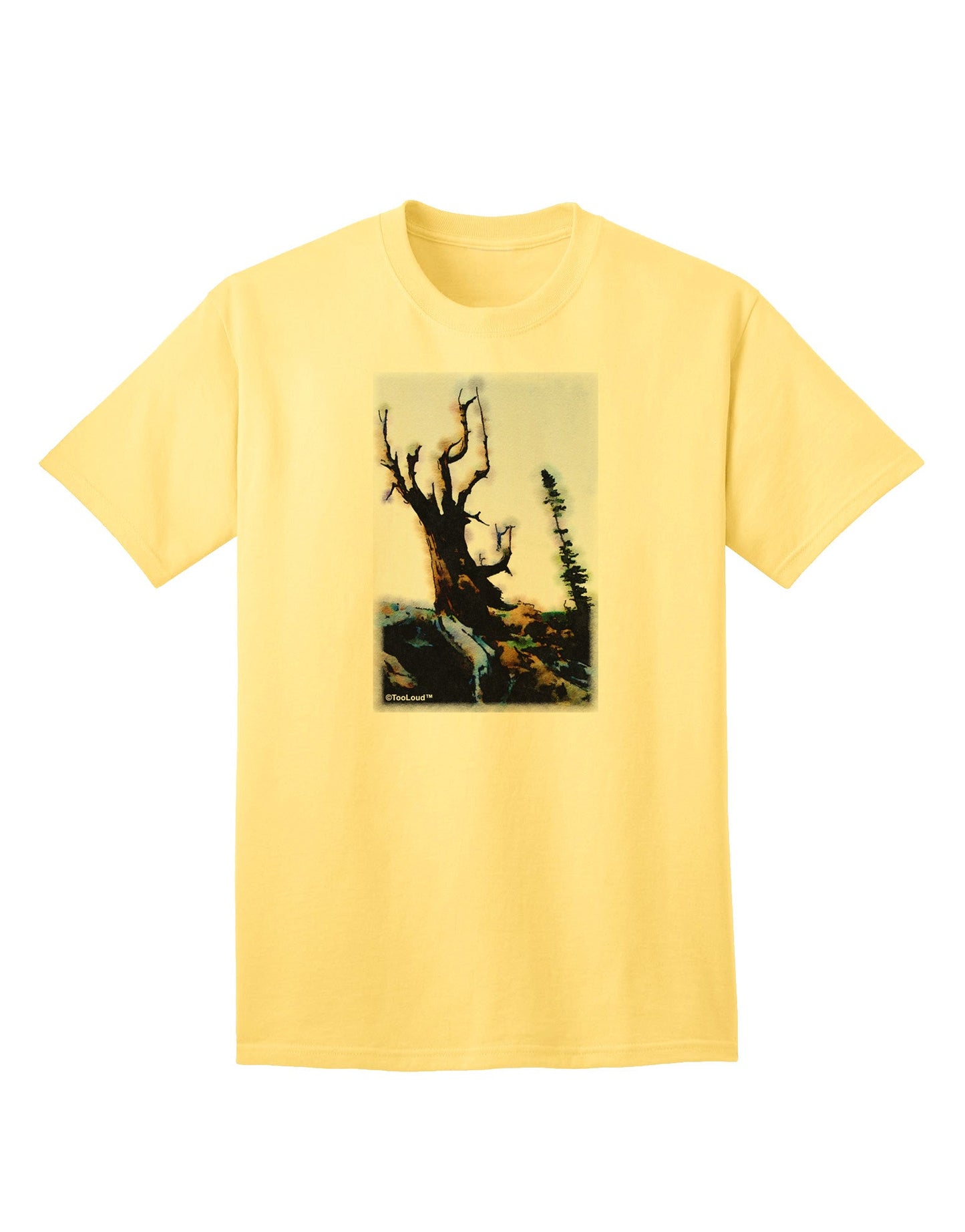 CO Mountain Scenery: Premium Watercolor-Print Adult T-Shirt Collection-Mens T-shirts-TooLoud-Yellow-Small-Davson Sales