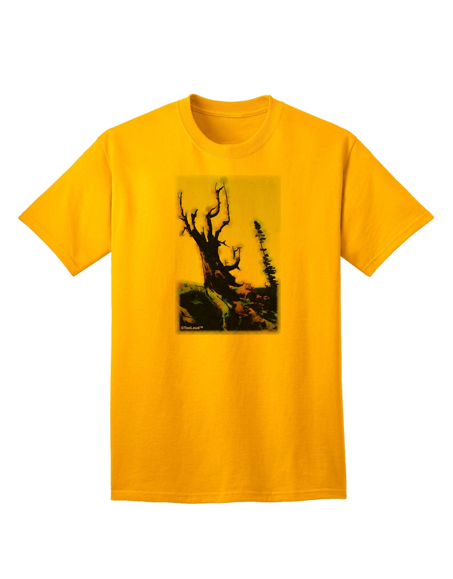 CO Mountain Scenery: Premium Watercolor-Print Adult T-Shirt Collection-Mens T-shirts-TooLoud-Gold-Small-Davson Sales