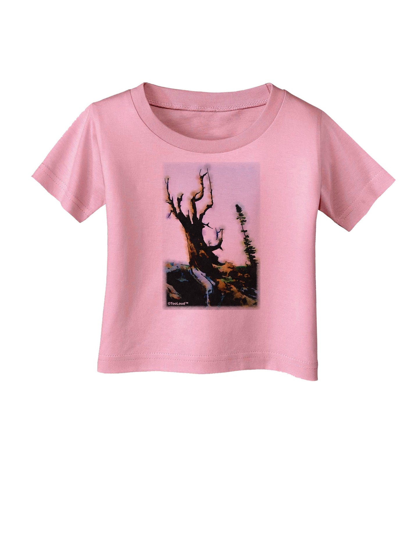 CO Mountain Scenery Watercolor Infant T-Shirt-Infant T-Shirt-TooLoud-Candy-Pink-06-Months-Davson Sales