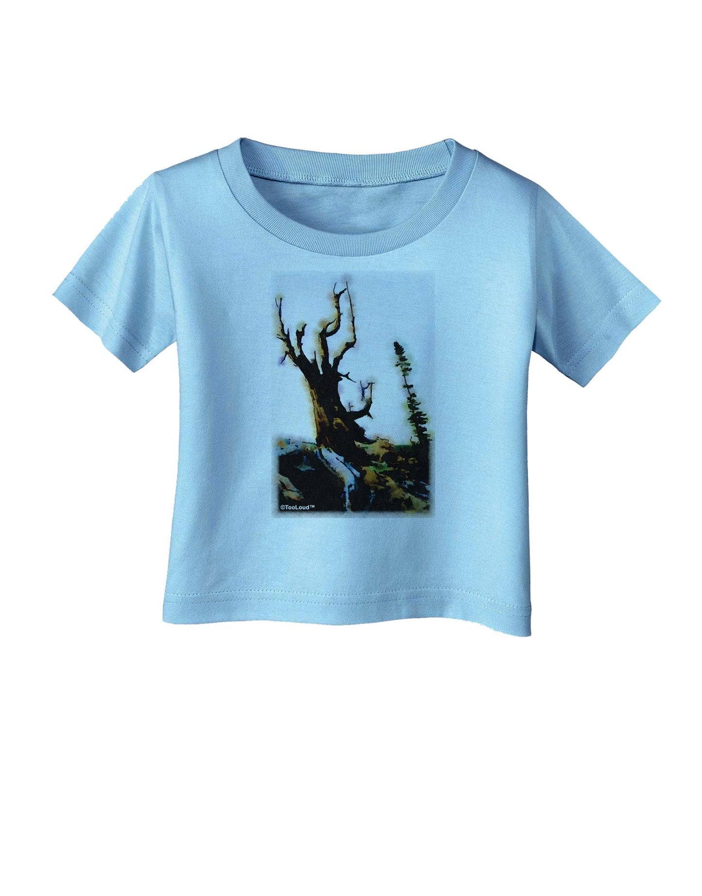 CO Mountain Scenery Watercolor Infant T-Shirt-Infant T-Shirt-TooLoud-Aquatic-Blue-06-Months-Davson Sales