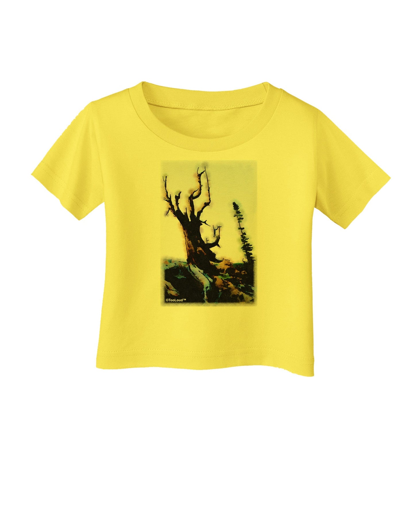 CO Mountain Scenery Watercolor Infant T-Shirt-Infant T-Shirt-TooLoud-Yellow-06-Months-Davson Sales