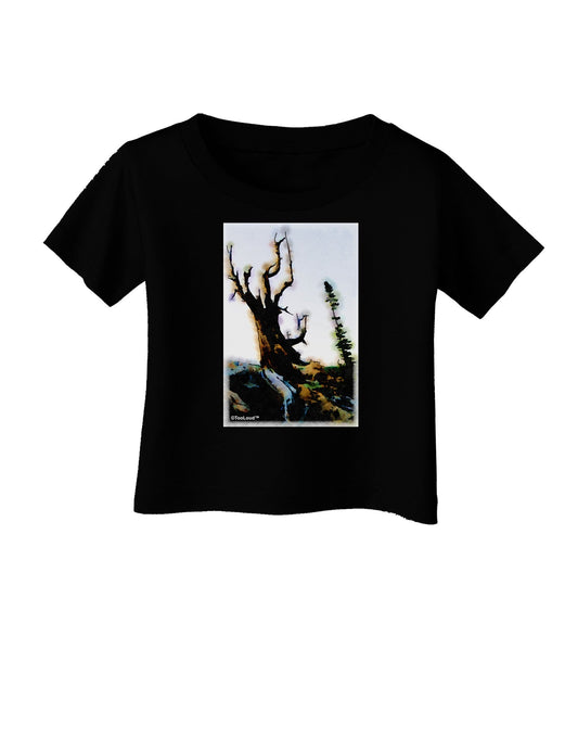 CO Mountain Scenery Watercolor Infant T-Shirt Dark-Infant T-Shirt-TooLoud-Black-06-Months-Davson Sales