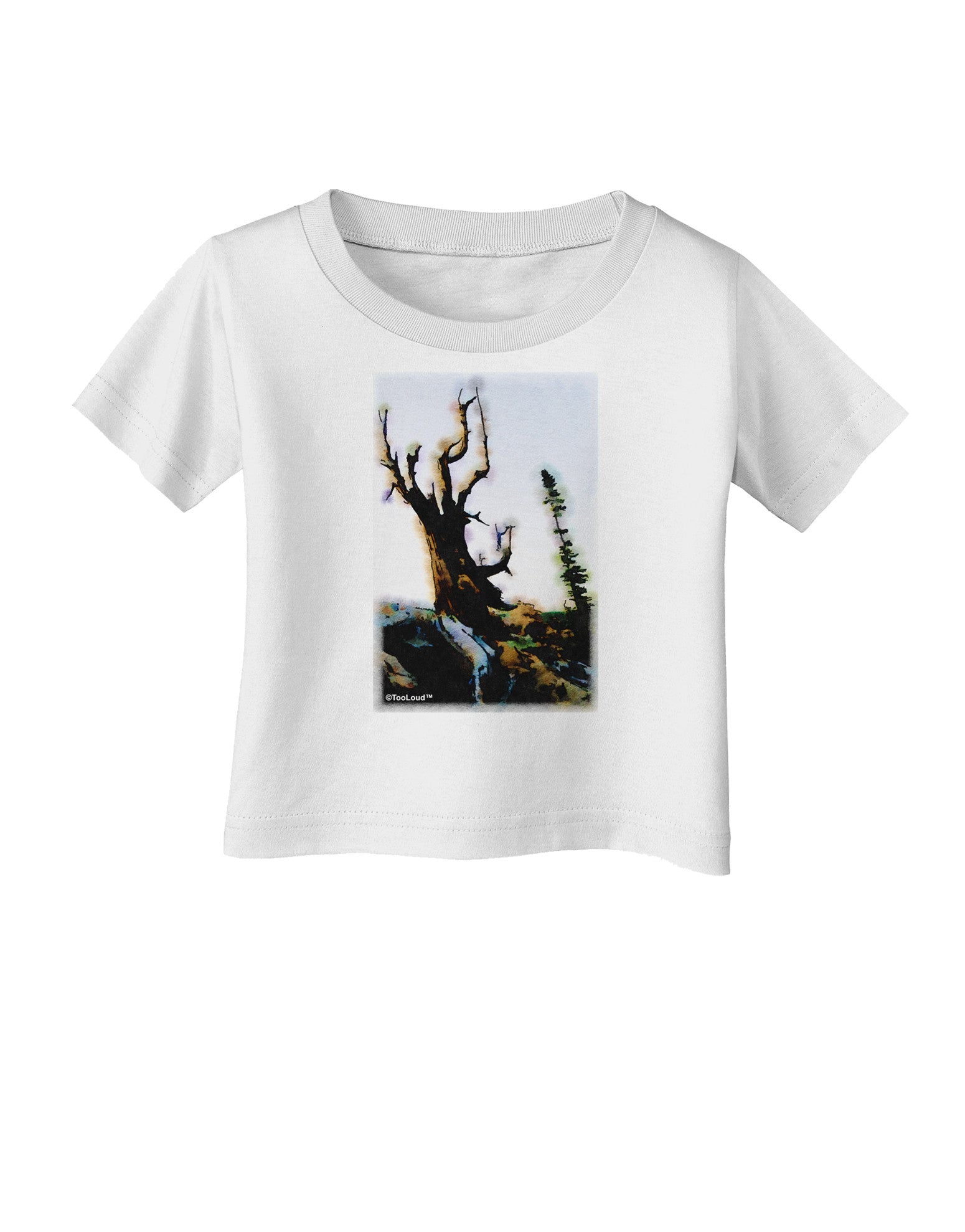 CO Mountain Scenery Watercolor Infant T-Shirt-Infant T-Shirt-TooLoud-White-06-Months-Davson Sales
