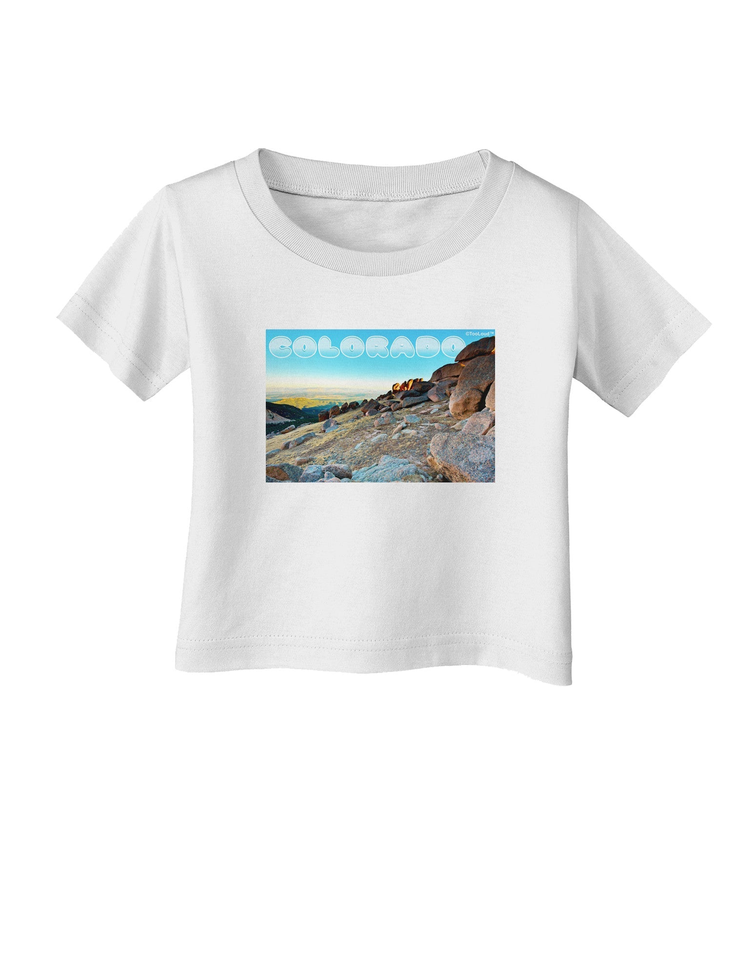 CO Rockies View with Text Infant T-Shirt-Infant T-Shirt-TooLoud-White-06-Months-Davson Sales